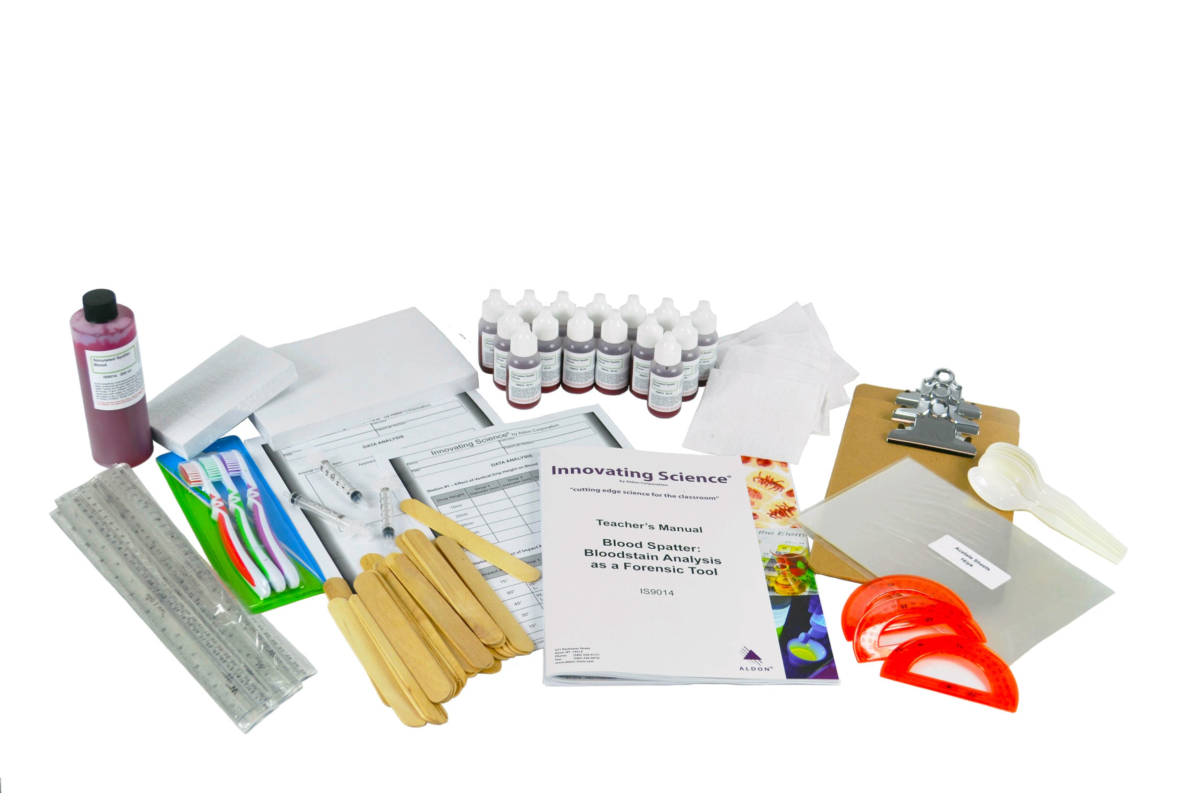 Blood Spatter Forensic Bloodstain Analysis Kit with STEM Activity – The ...