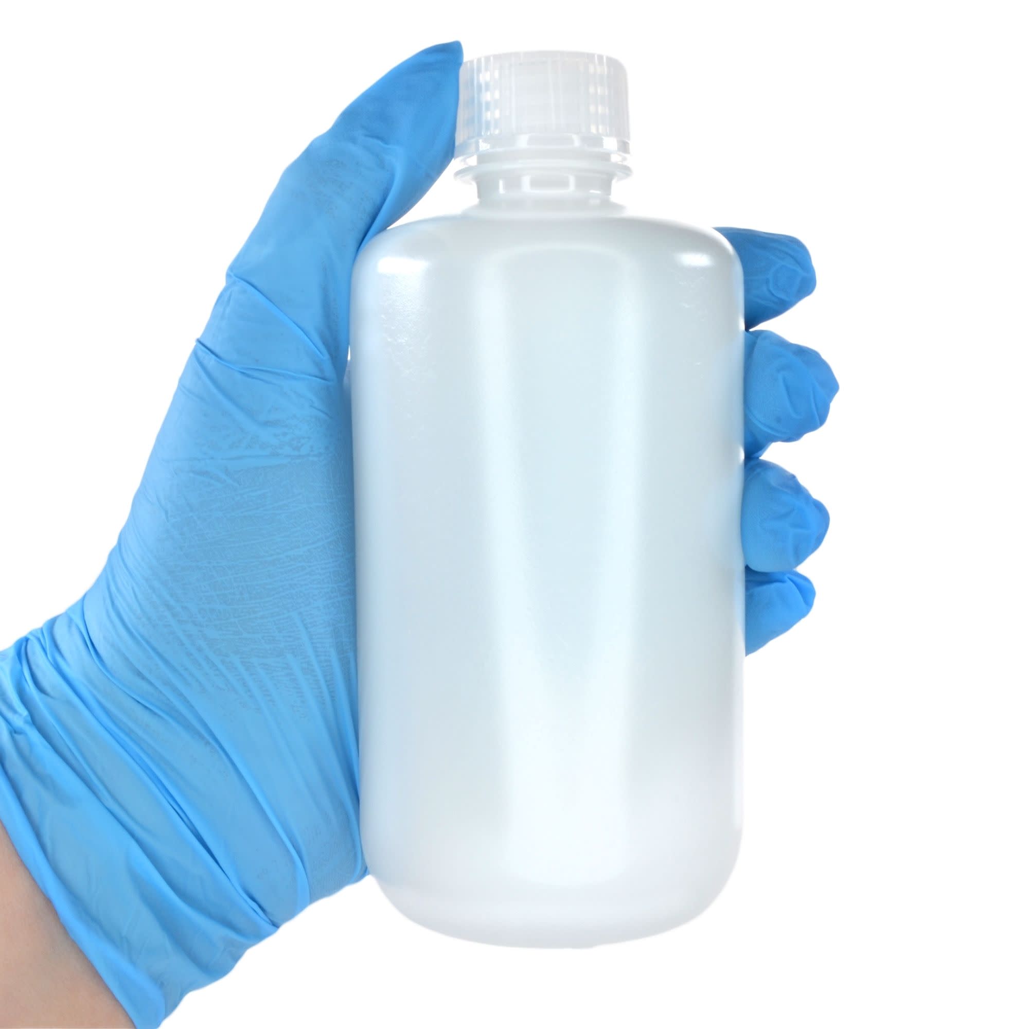 12-Pack Translucent Narrow Mouth HDPE Reagent Bottles with PP Caps, 250mL, -100 to 120°C
