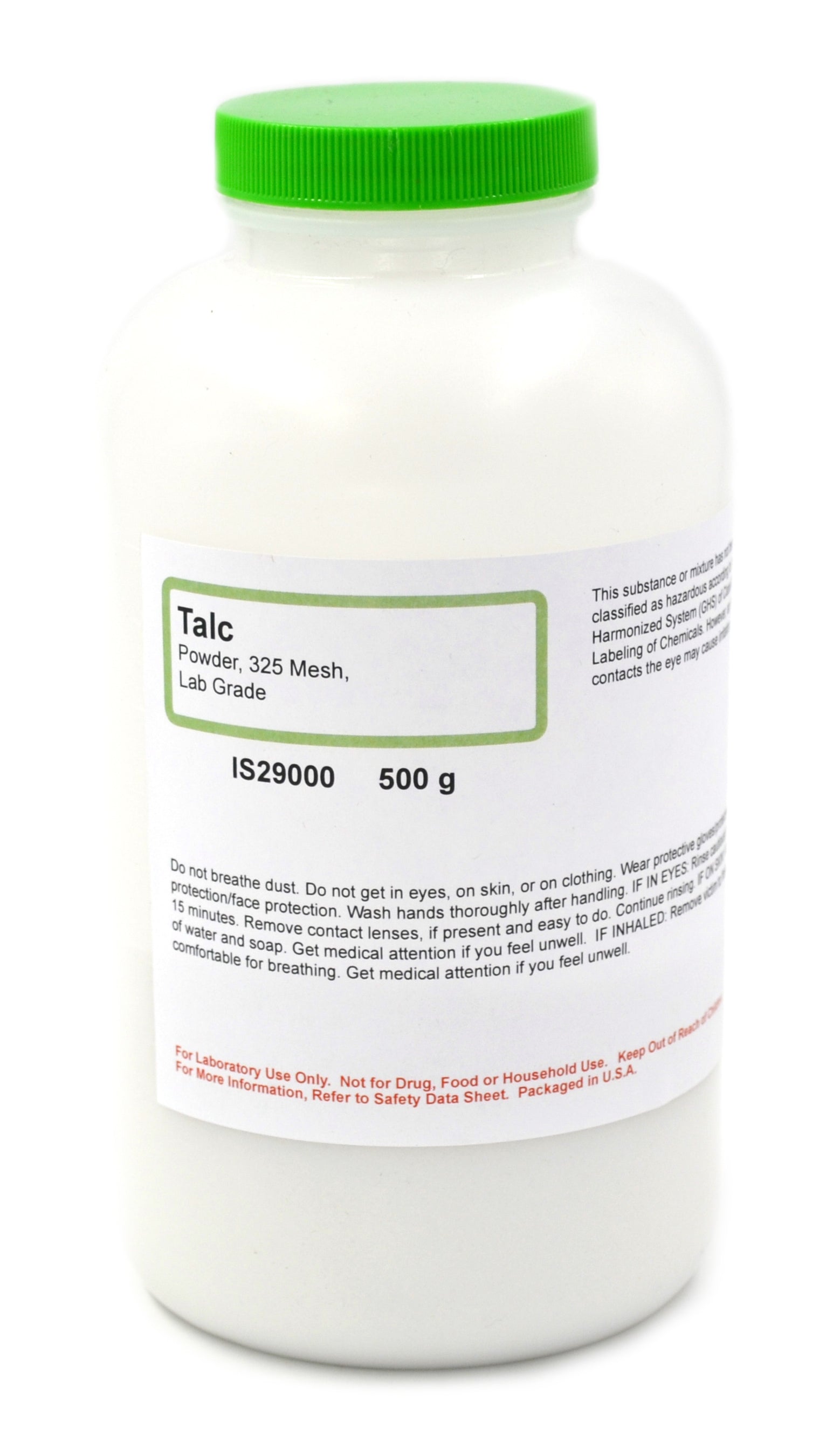 Lab Grade 95% Talc Powder, 325 Mesh, 500g