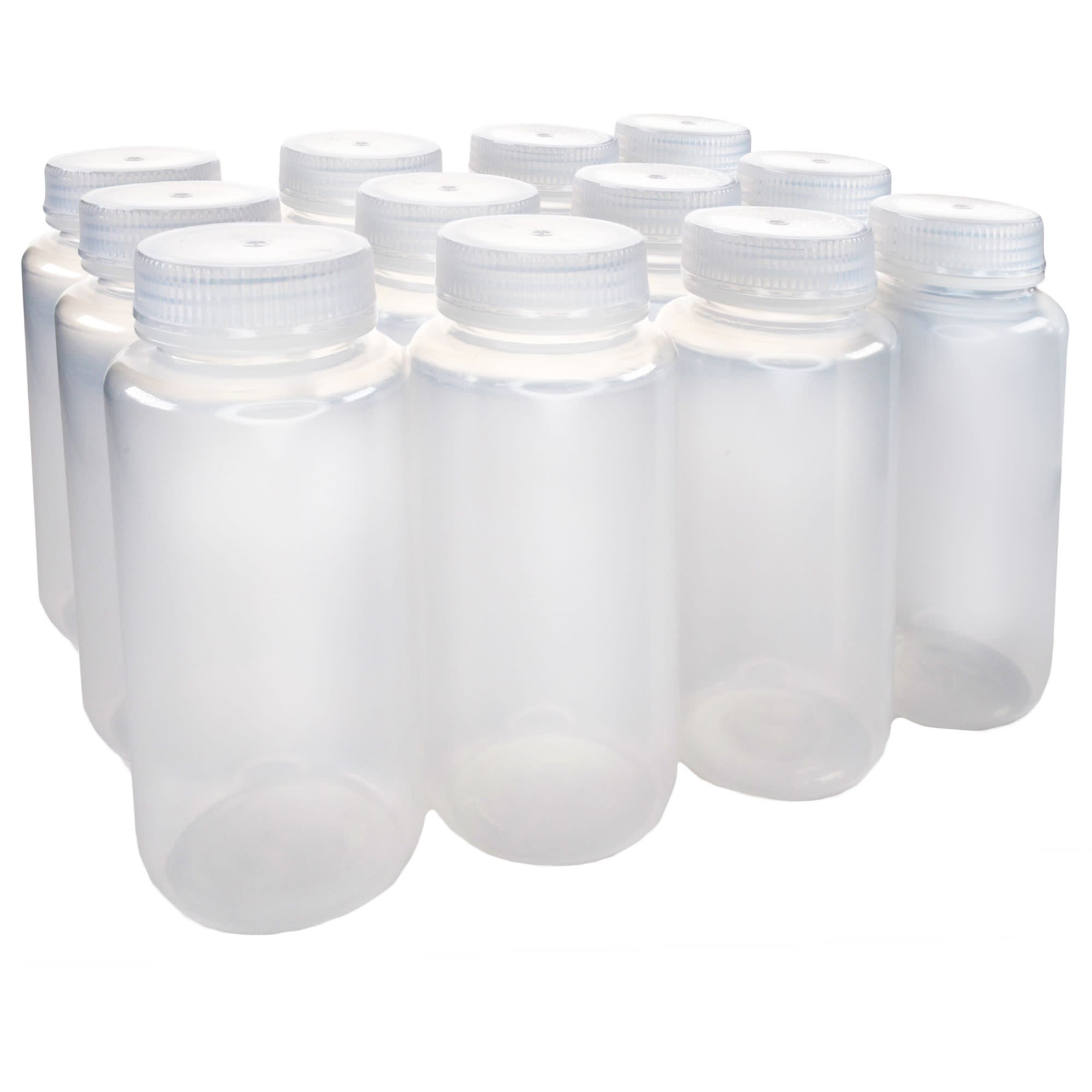 Wide Mouth Polypropylene Reagent Bottle, Autoclavable Non-Sterile, 12-Pack