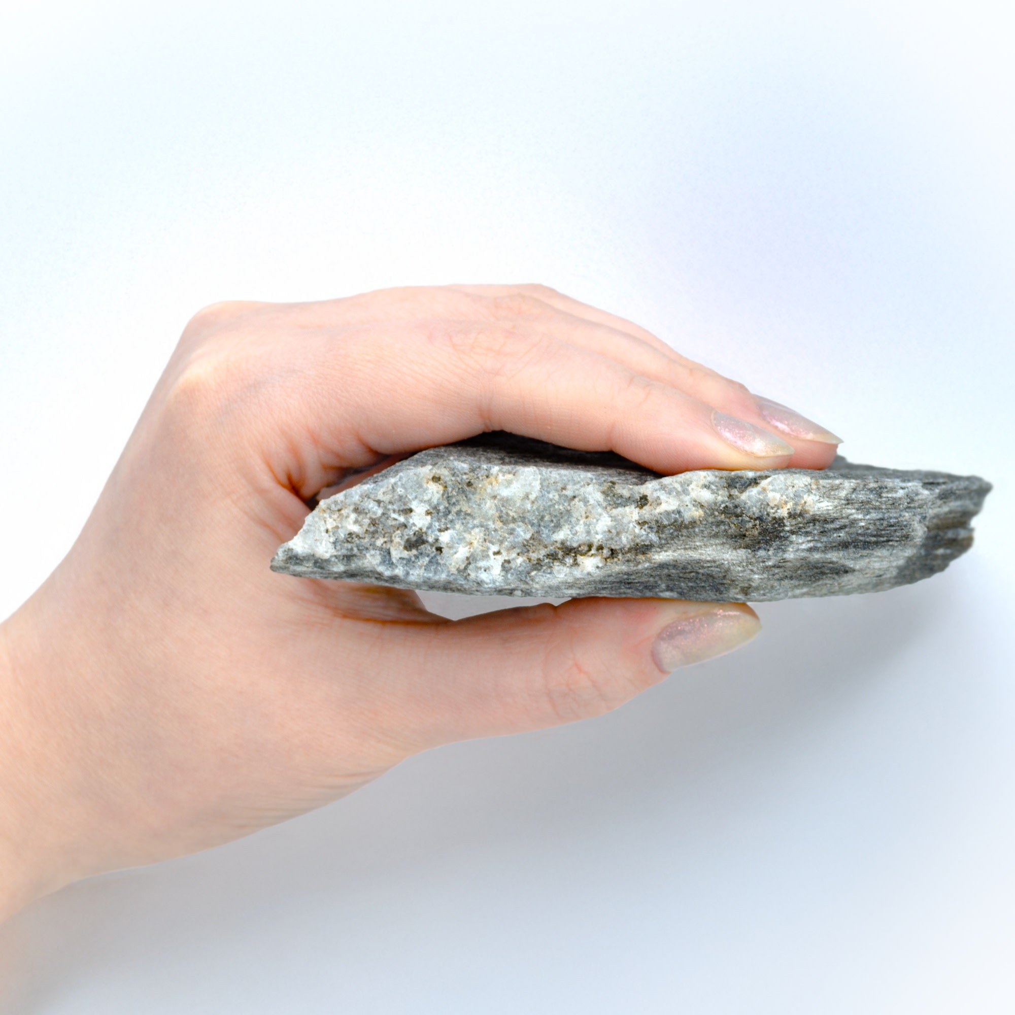 Raw Phyllite Metamorphic Rock Hand Sample, Labeled for Geology Classroom, Approx 3 inch