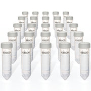 25-Pack Heavy Metal-Free Sterile Polypropylene Centrifuge Tubes with Flat Cap, 50mL
