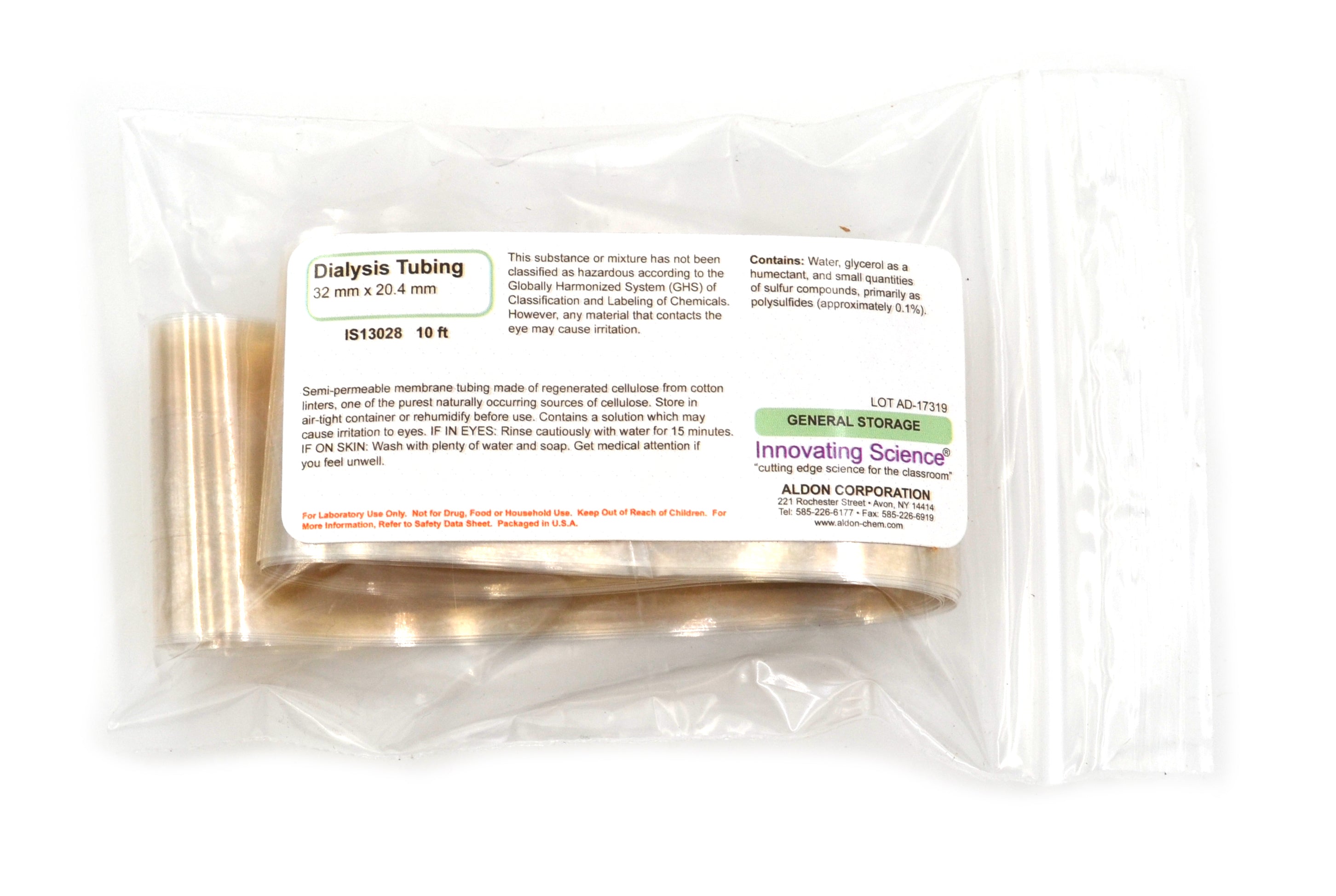 Dialysis Tubing, 32mm Width, 10 Feet