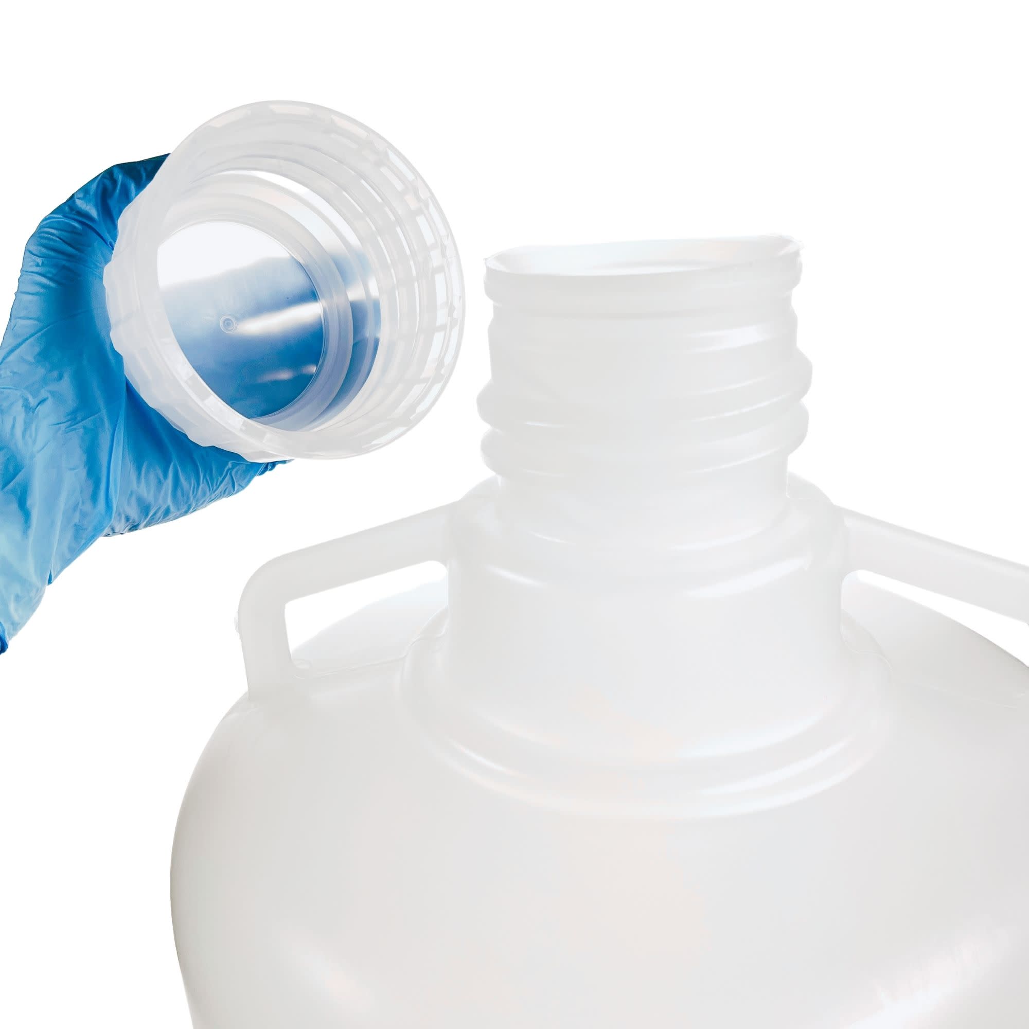 Autoclavable Polypropylene Carboy with Silicone-Lined Cap, 20L, 0-135°C