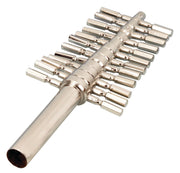 12-Piece Nickel-Plated Brass Cork Borer Set, 4-18mm, German Pattern