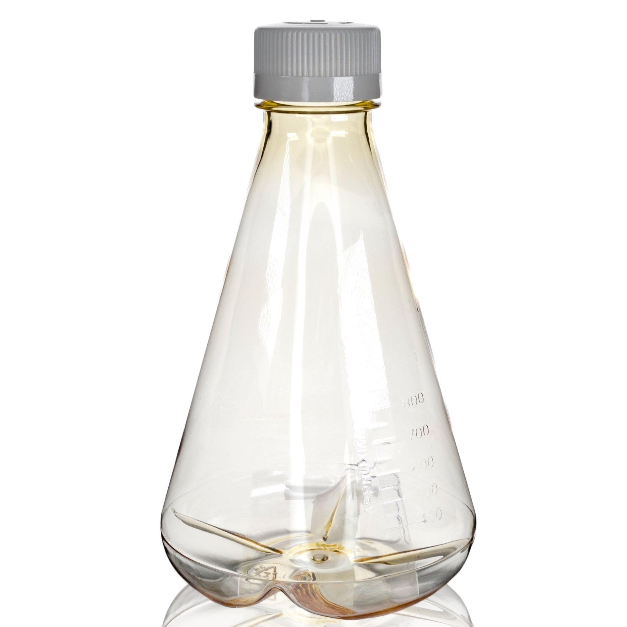 Sterile Vented Baffled-Bottom Polycarbonate Erlenmeyer Flask, USP Class VI, 1L