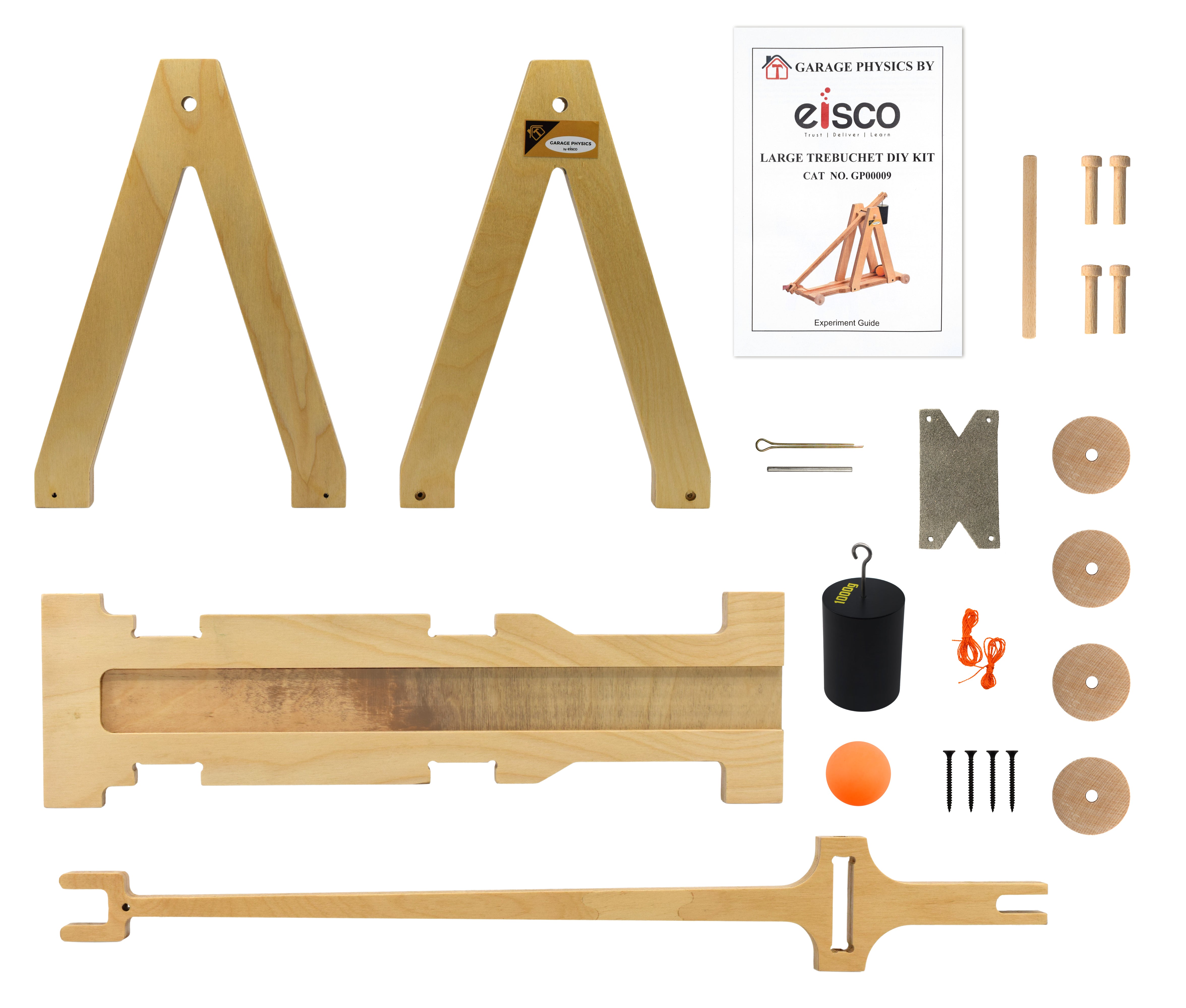 Premium Large Trebuchet Demonstration Kit, 21" Beam Arm