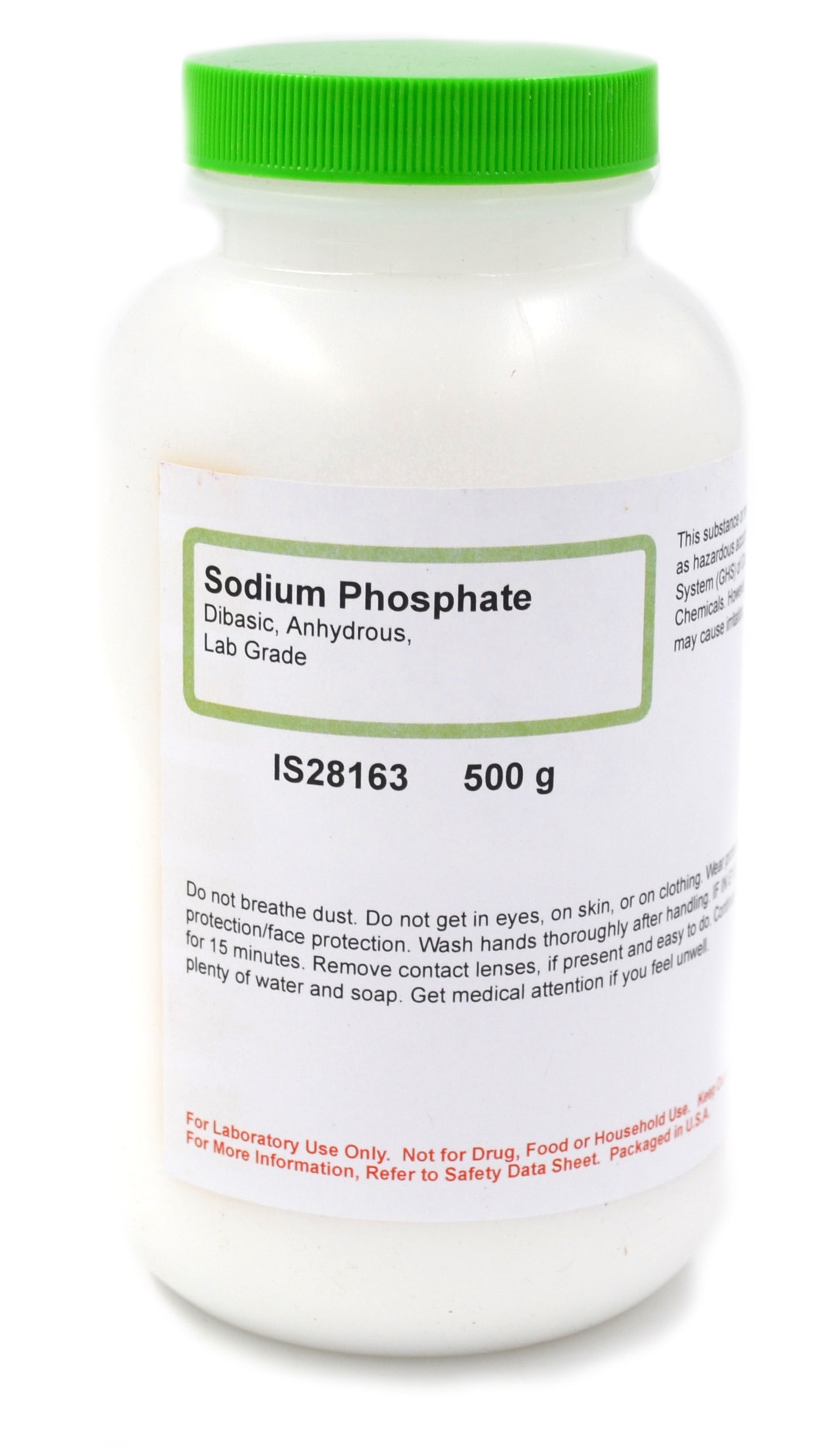 Laboratory Grade Anhydrous Sodium Phosphate Dibasic, 500g