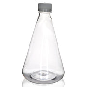 Sterile Non-Vented Flat-Bottom PETG Erlenmeyer Flask, USP Class VI, 2L