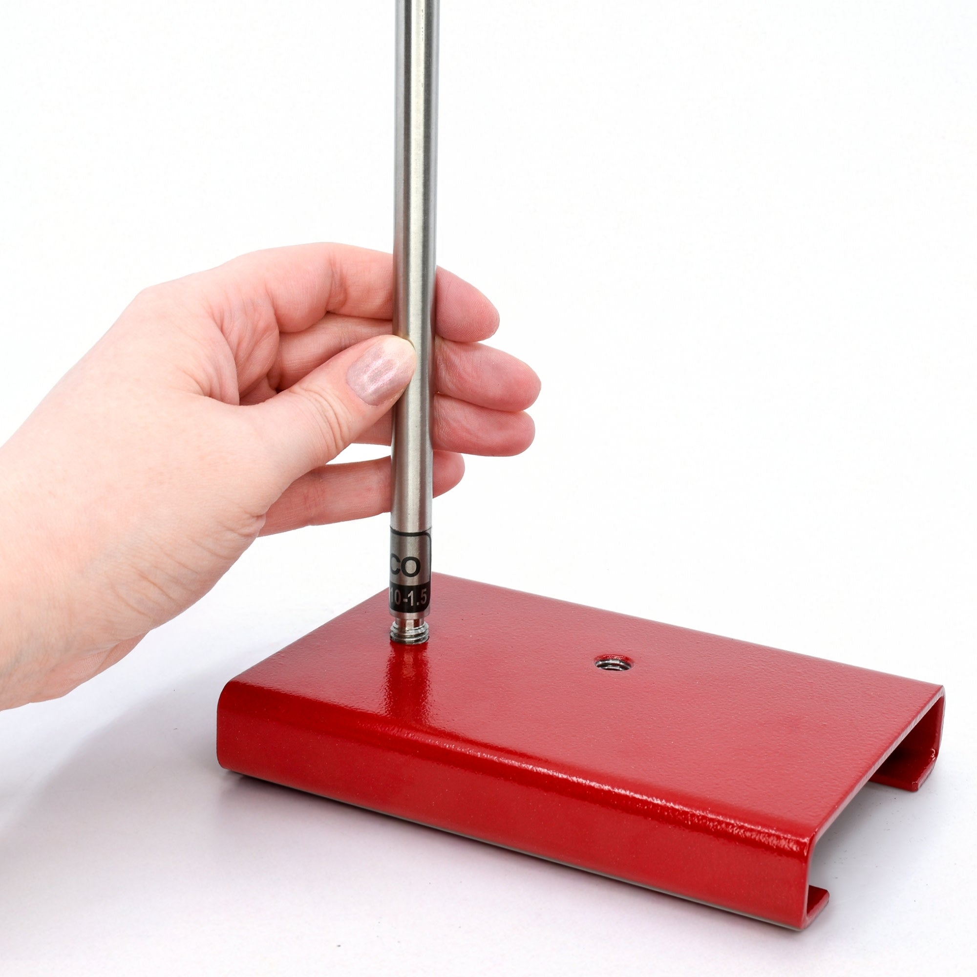 Rectangular Retort Base and 19.8" Rod Set with Threaded Connection, 6 x 4"