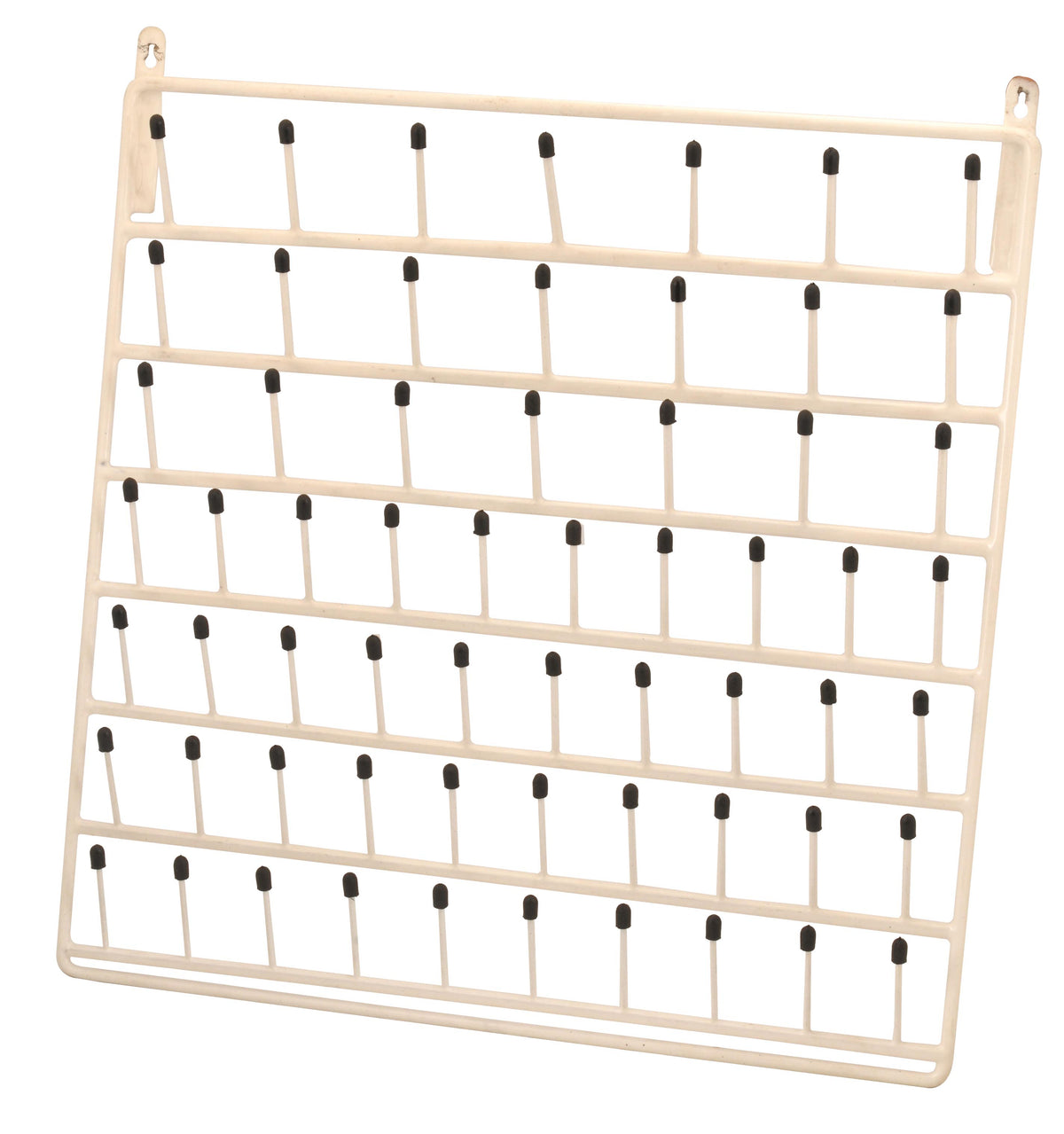 Peg Racks For Lab 60 Peg Wall Mounted Laboratory Draining Rack, Vinyl Coated, 3