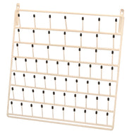 60-Peg Wall-Mounted Vinyl-Coated Steel Draining Rack with 3" Pegs