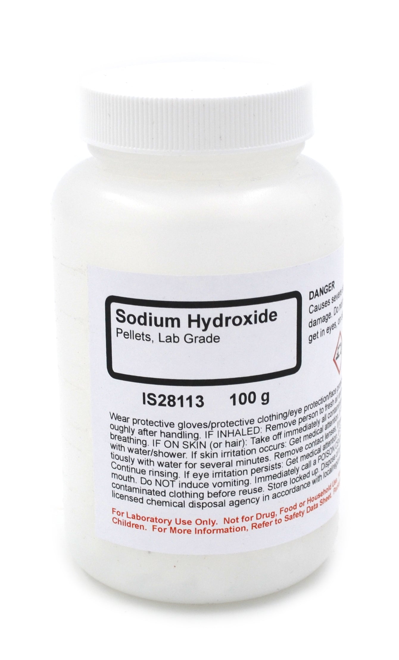 Sodium Hydroxide Pellets, 100g, Laboratory Grade