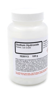 Sodium Hydroxide Pellets, 100g, Laboratory Grade