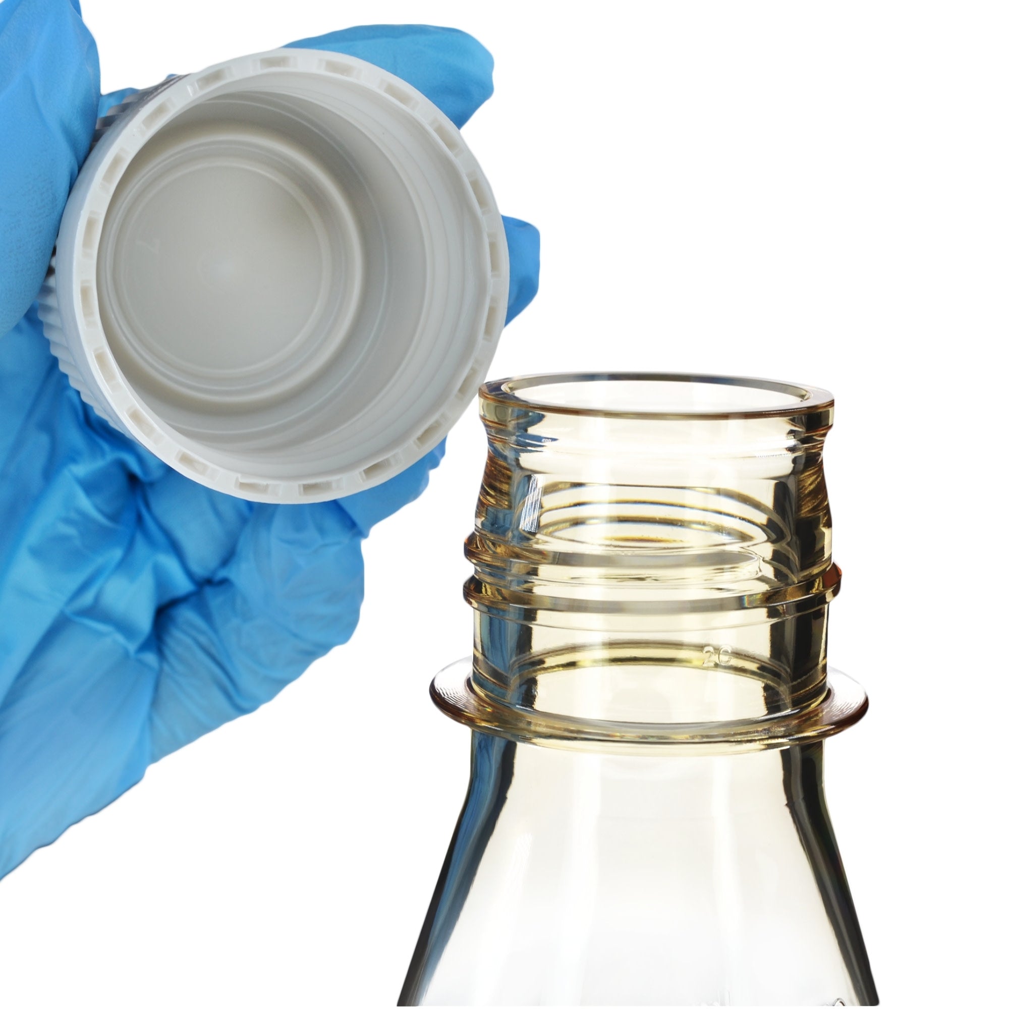 Sterile Non-Vented Flat-Bottom Polycarbonate Erlenmeyer Flask, USP Class VI, 250mL