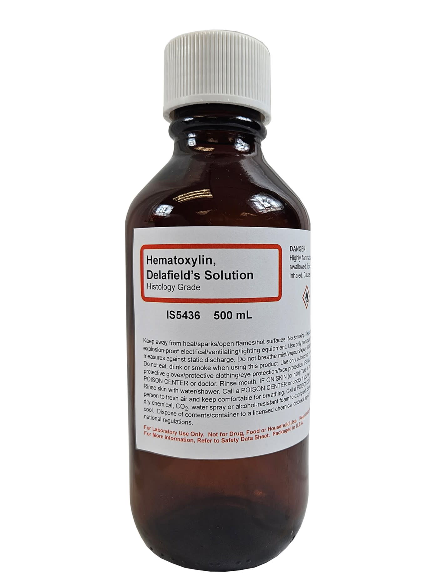 Hematoxylin (Delafield's) Solution, 500ml ?Çô Histology Grade for Tissue Staining in Microscopy
