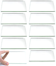 10PK Rectangular Plano Glass Mirror - 6" x 4" - 2mm Thick Approx.