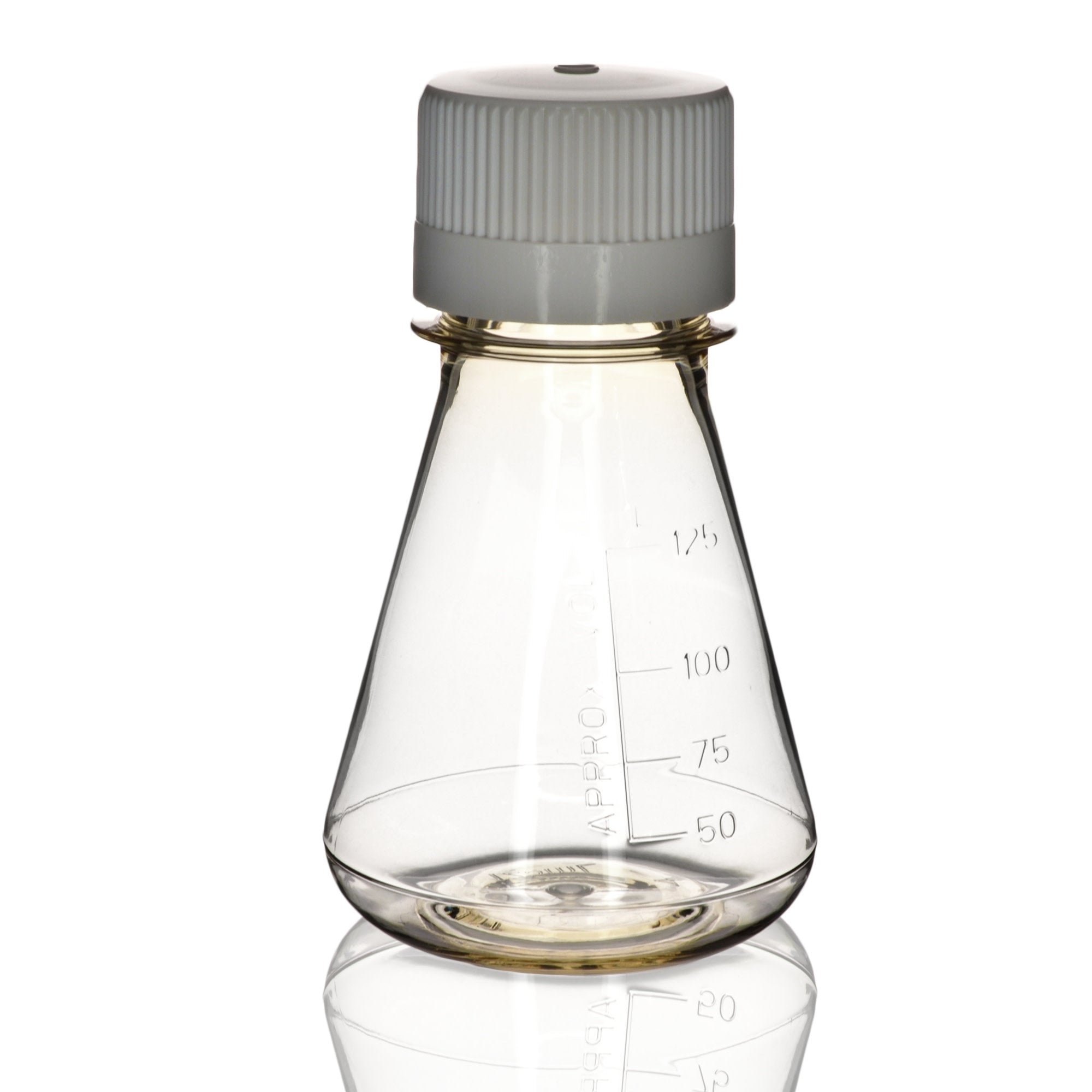 Sterile Flat Bottom Polycarbonate Erlenmeyer Flask, 125mL