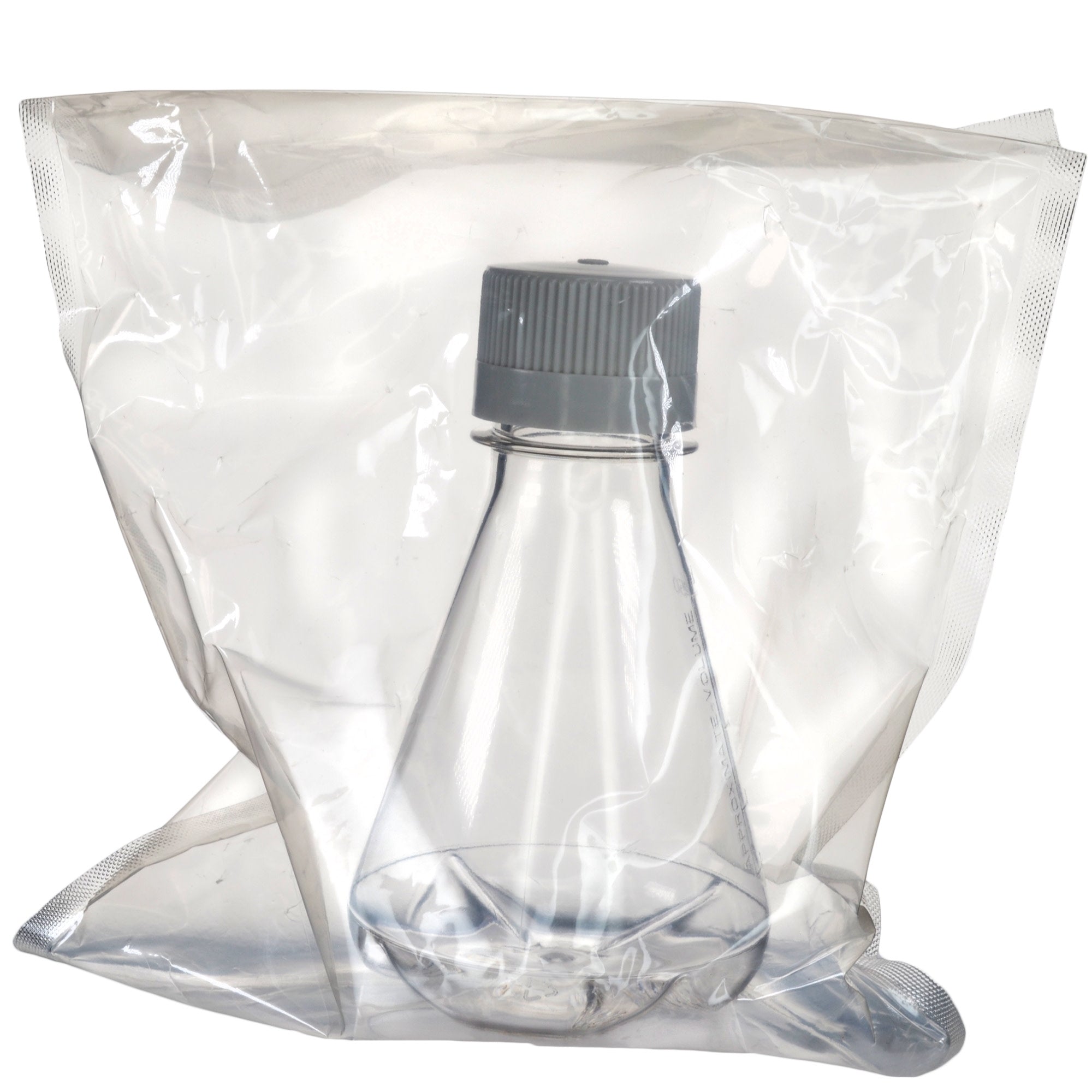 Sterile Non-Vented Baffled-Bottom PETG Erlenmeyer Flask, USP Class VI, 250mL
