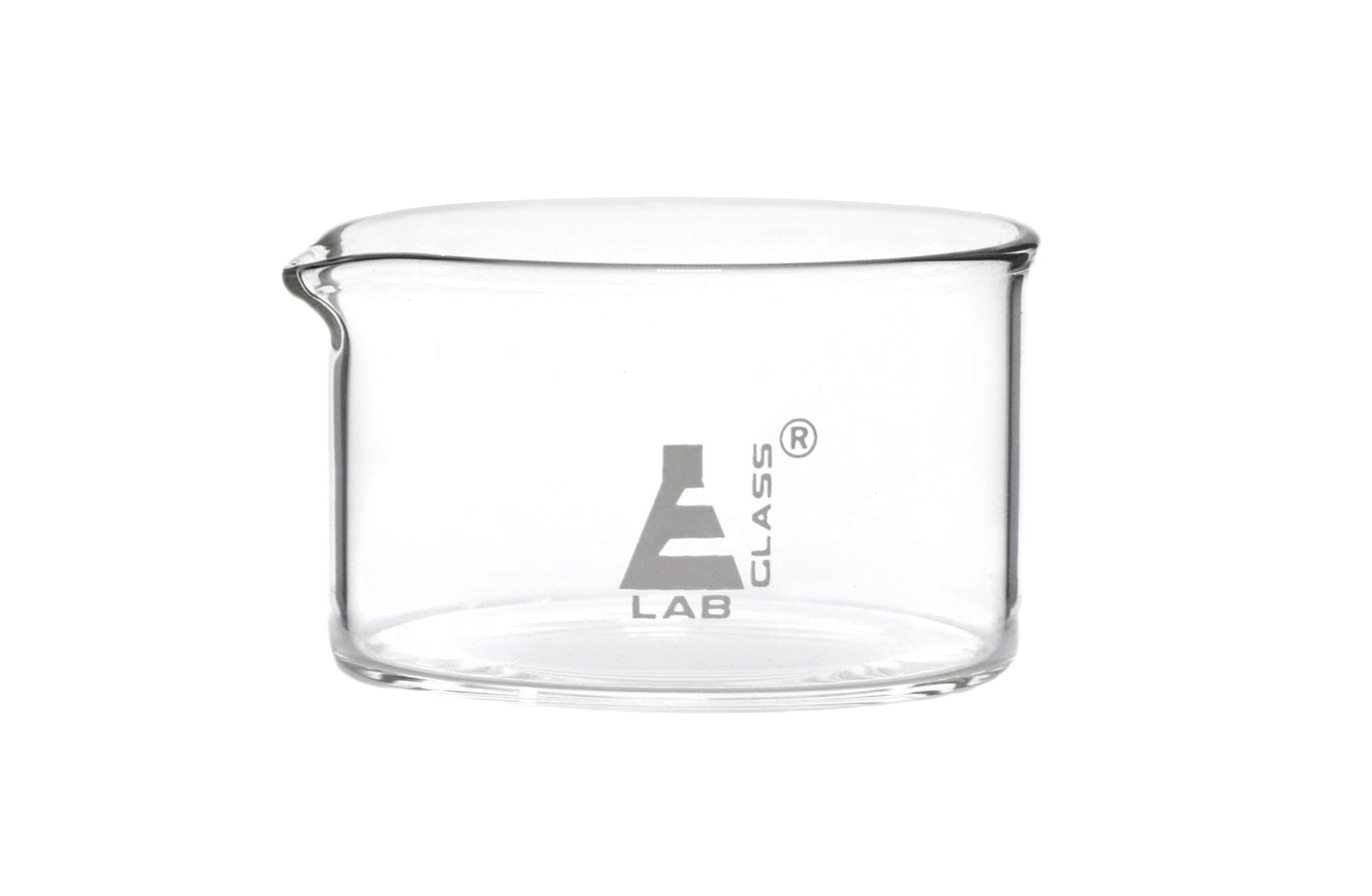 Flat Bottom Borosilicate Glass Crystallizing Dish with Spout