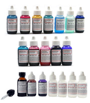 19-Chemical Complete Microscope Slide Stains Kit with 30mL Dropper Bottles