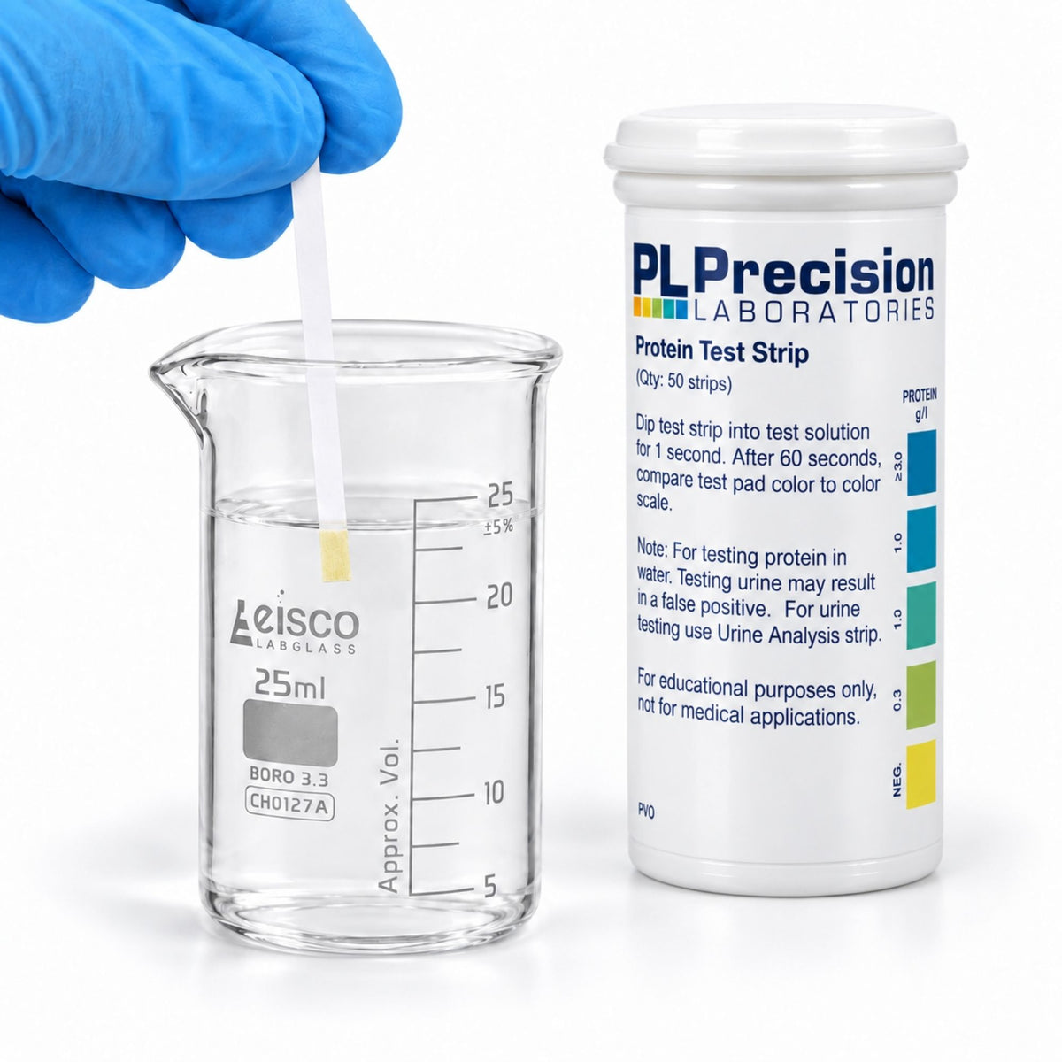 Protein Test Strips, 50-Strip Pack
