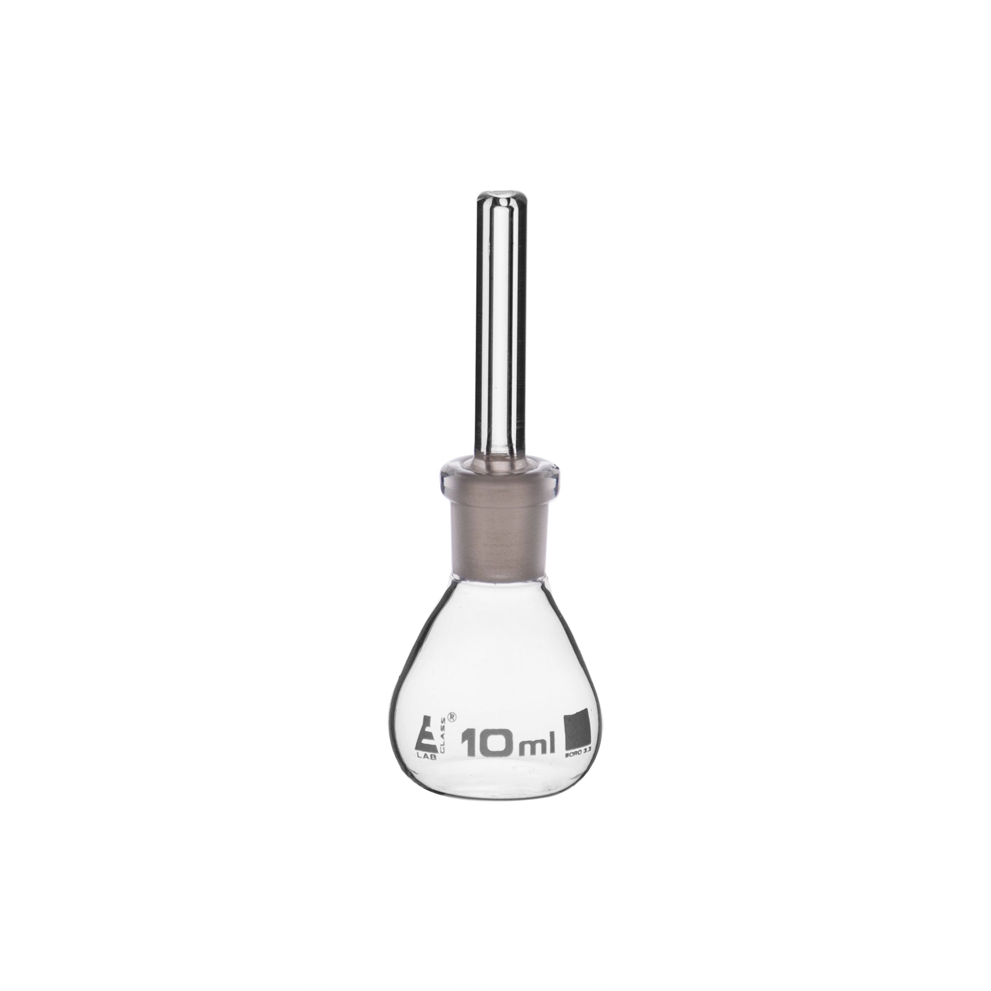 Flat Bottom Borosilicate Glass Specific Gravity Bottle with Perforated Stopper