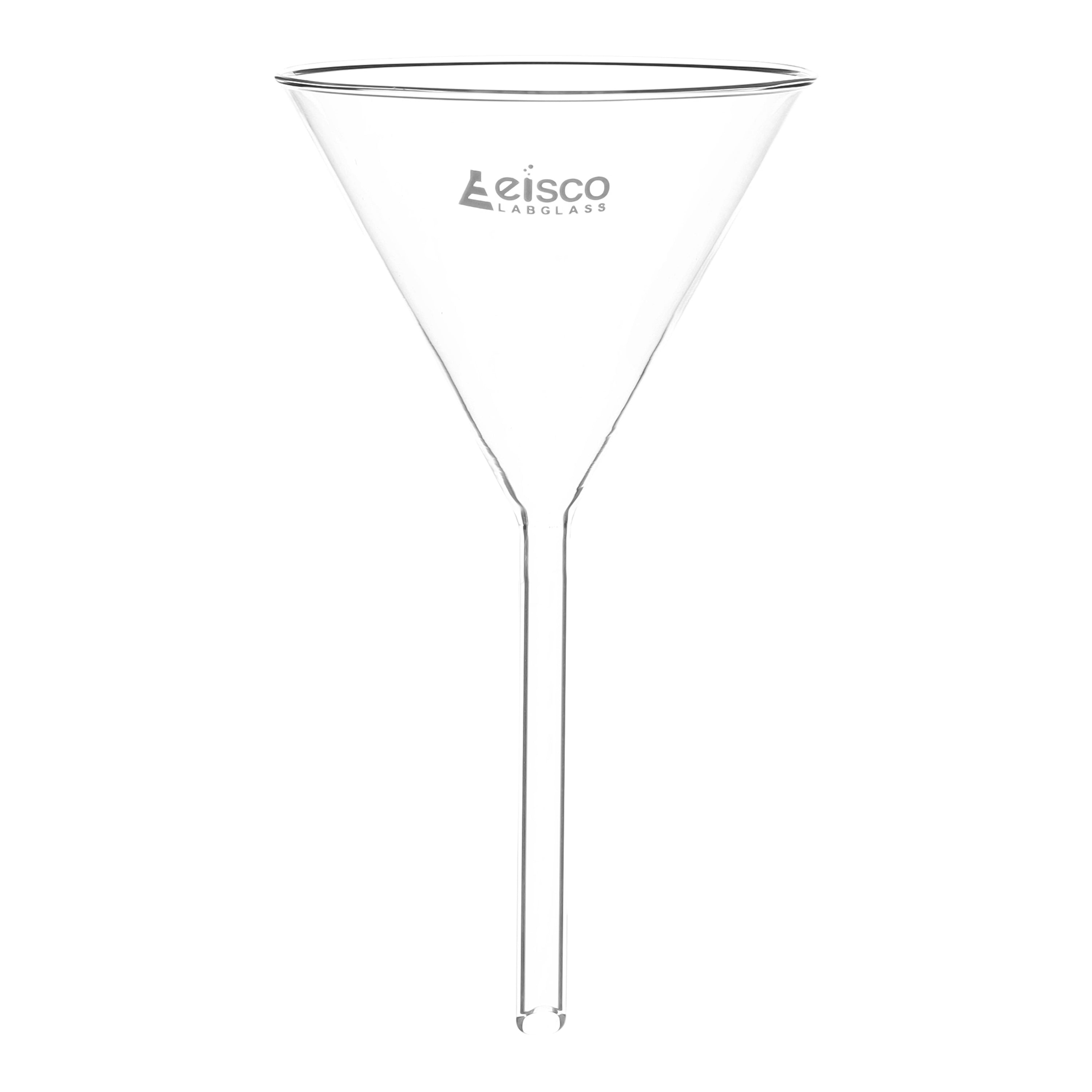 Borosilicate Glass Filter Funnel with Plain Stem