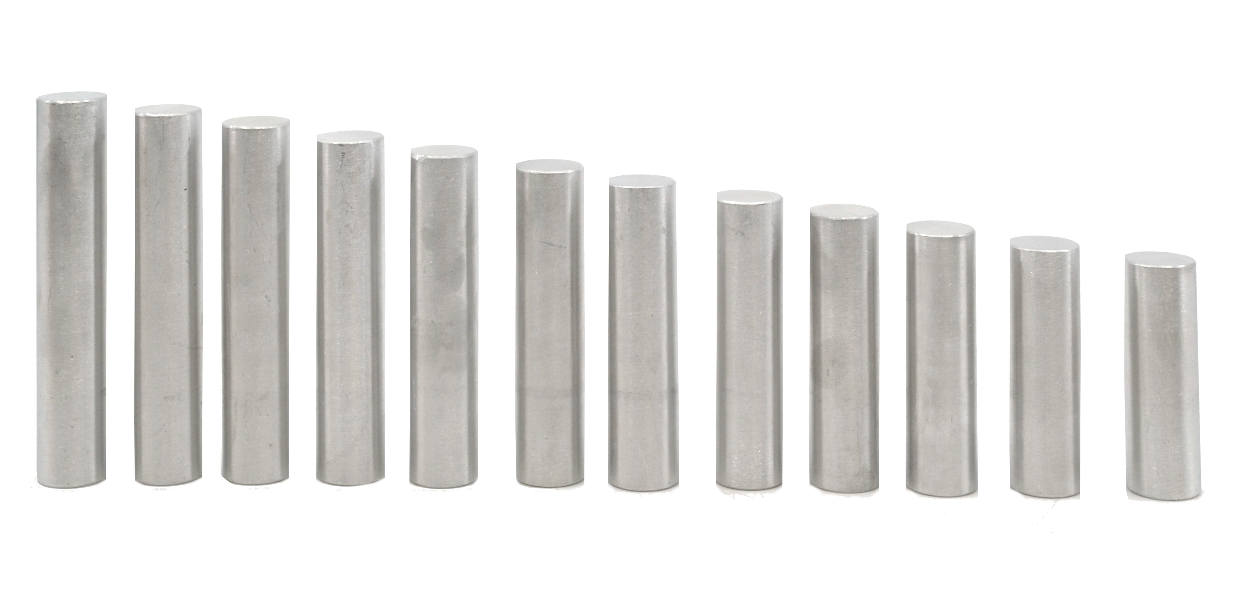 12-Piece Aluminum Density Cylindrical Bars Set with Wooden Storage