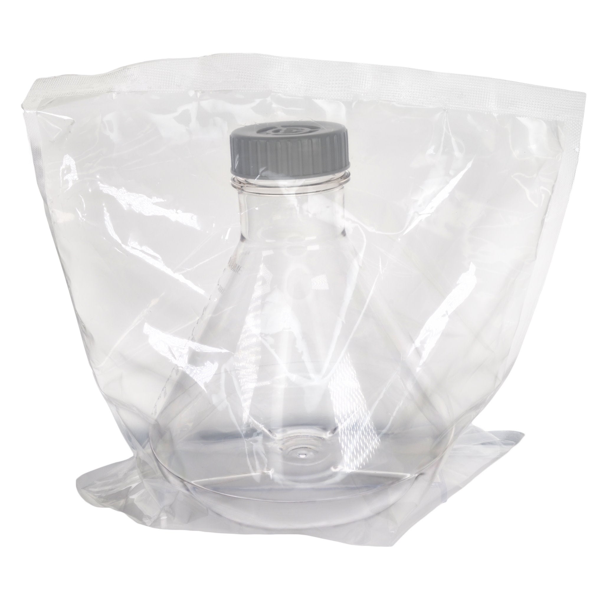 Sterile Vented Baffled-Bottom PETG Erlenmeyer Flask, USP Class VI, 3L
