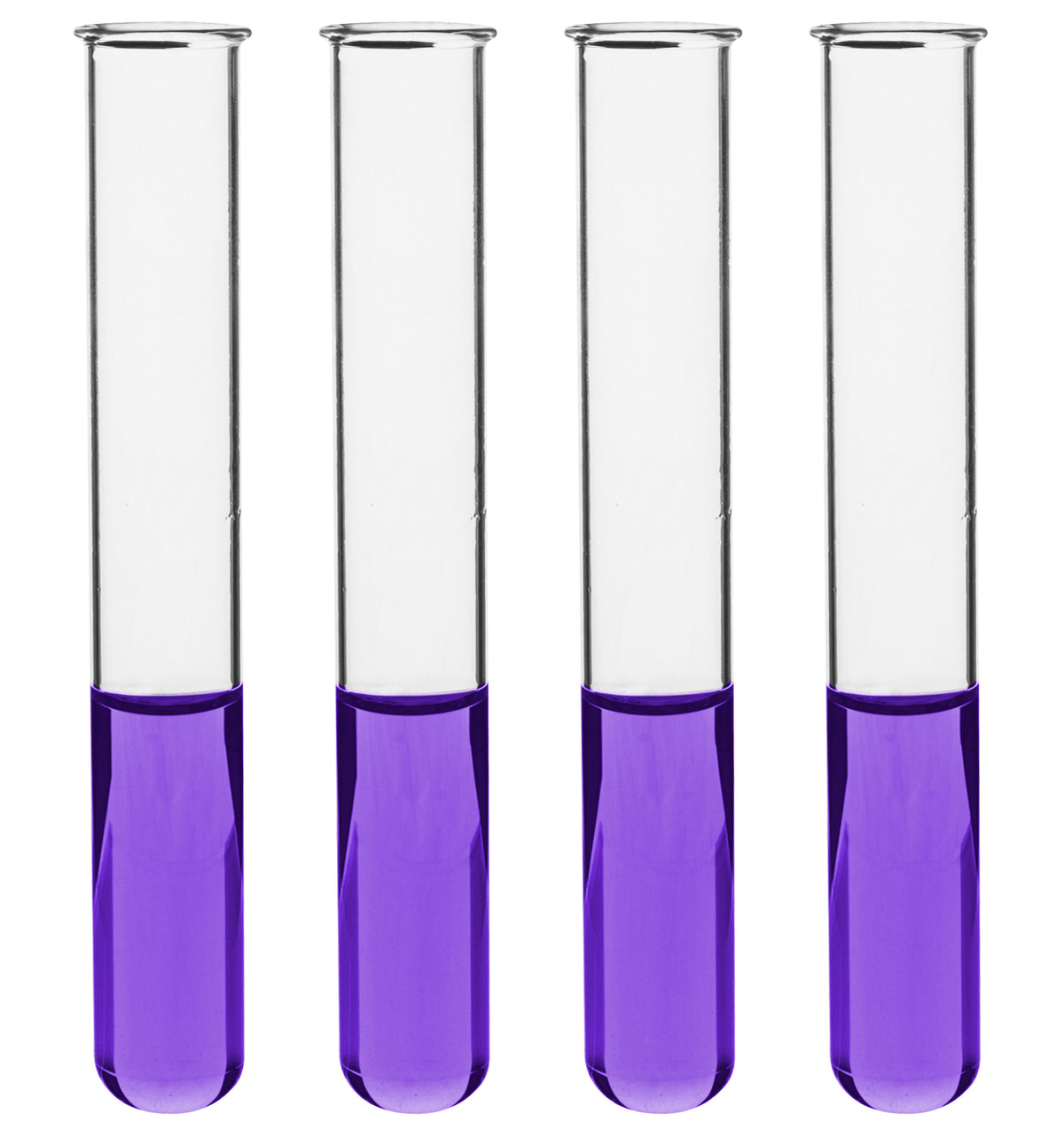 48PK Test Tubes, 20mL, 16x150mm - Rimmed - Light Wall, 1.2mm Thick - Borosilicate 3.3 Glass