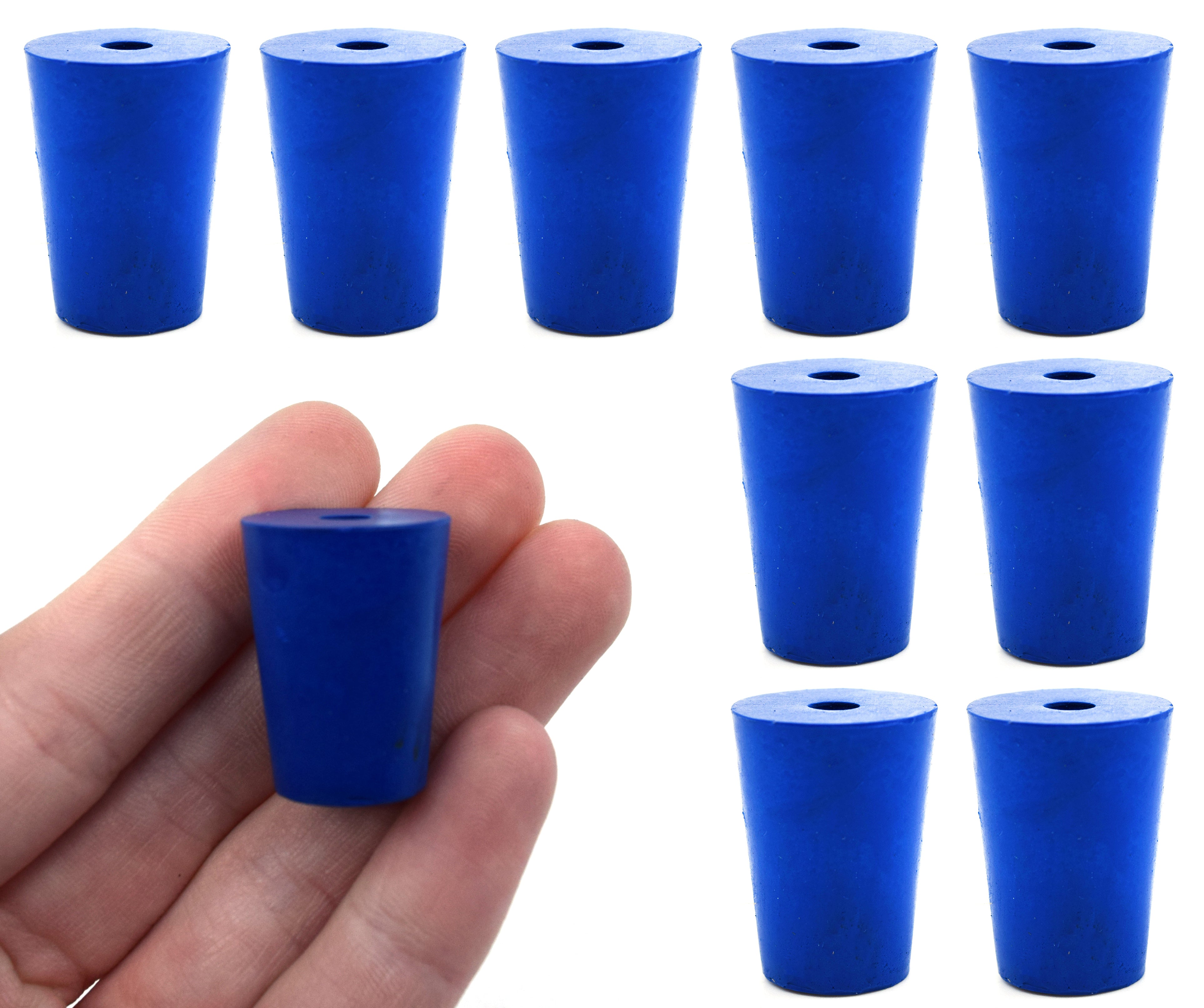 Neoprene Stopper with 1 Hole, 10-Pack