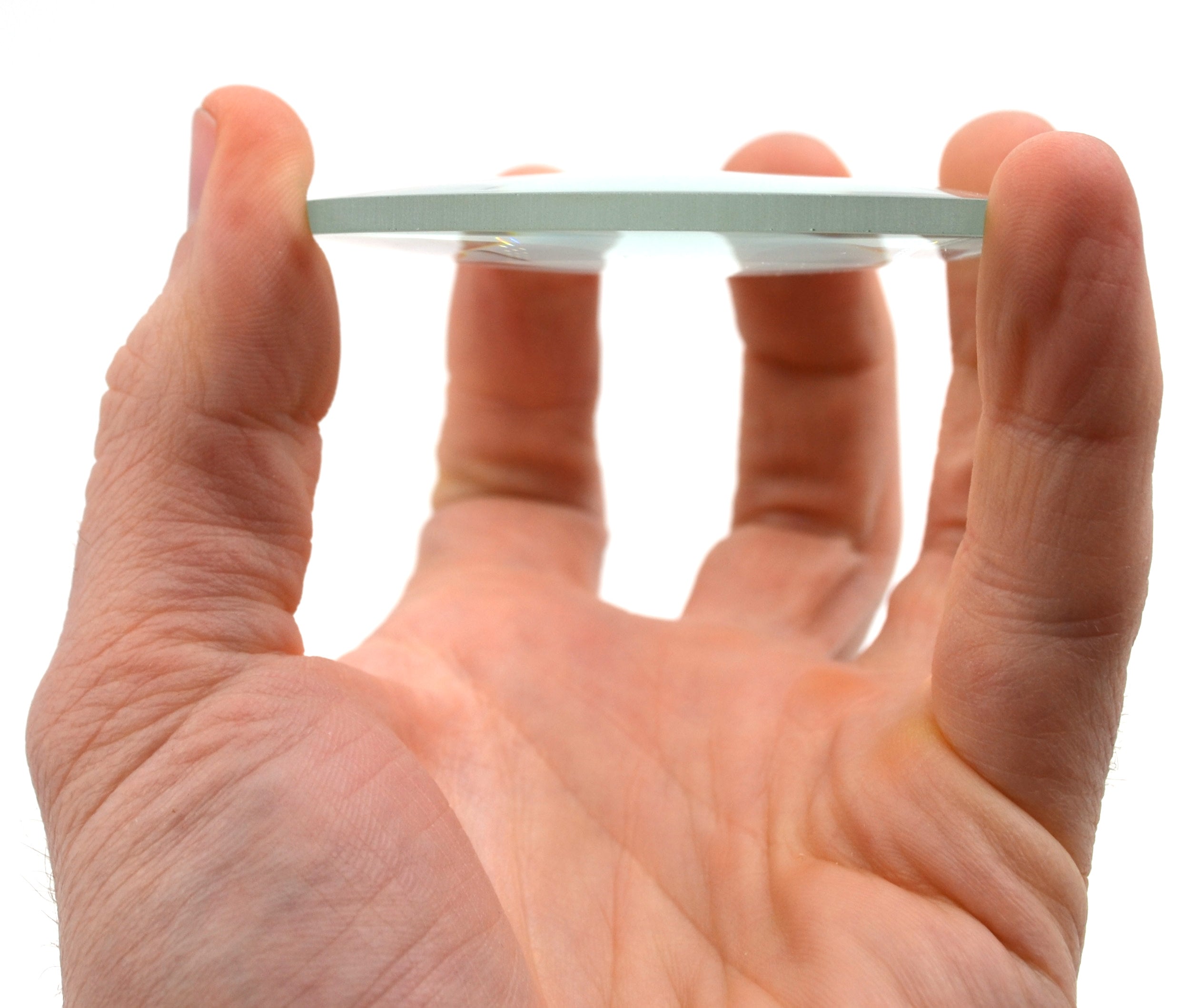 Double Convex Glass Lens, 75mm Diameter, 200mm Focal