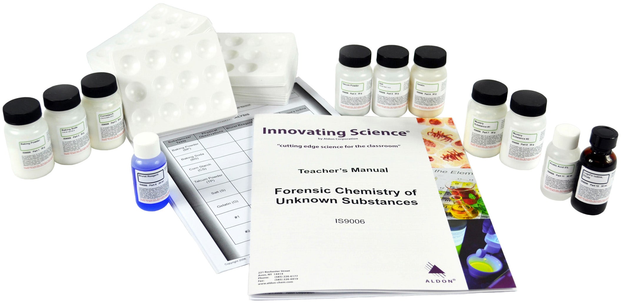 Forensic Chemistry Unknown Substances Analysis Kit for 15 Groups