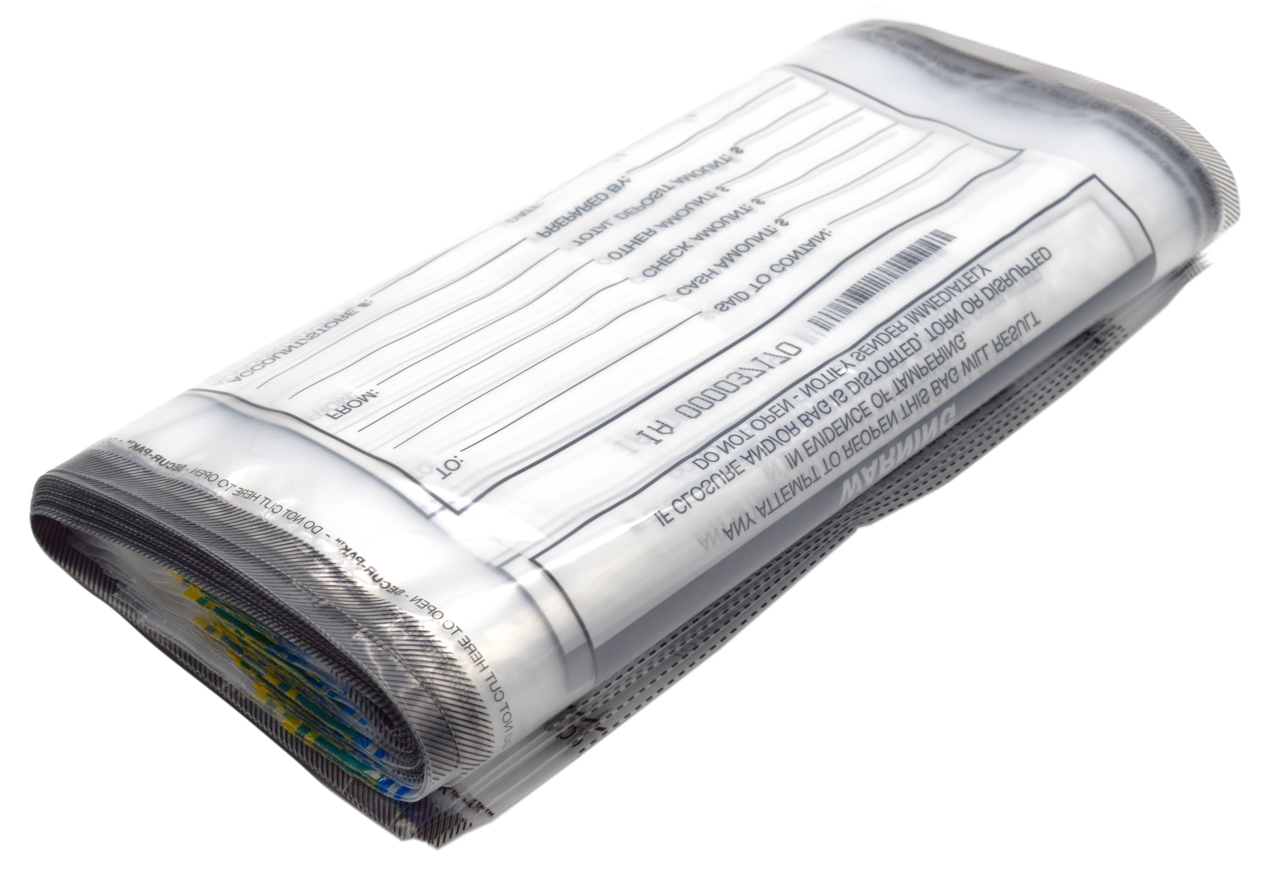 Level 4 Tamper-Evident Deposit Bag, 15"x20" Clear, 100-Pack