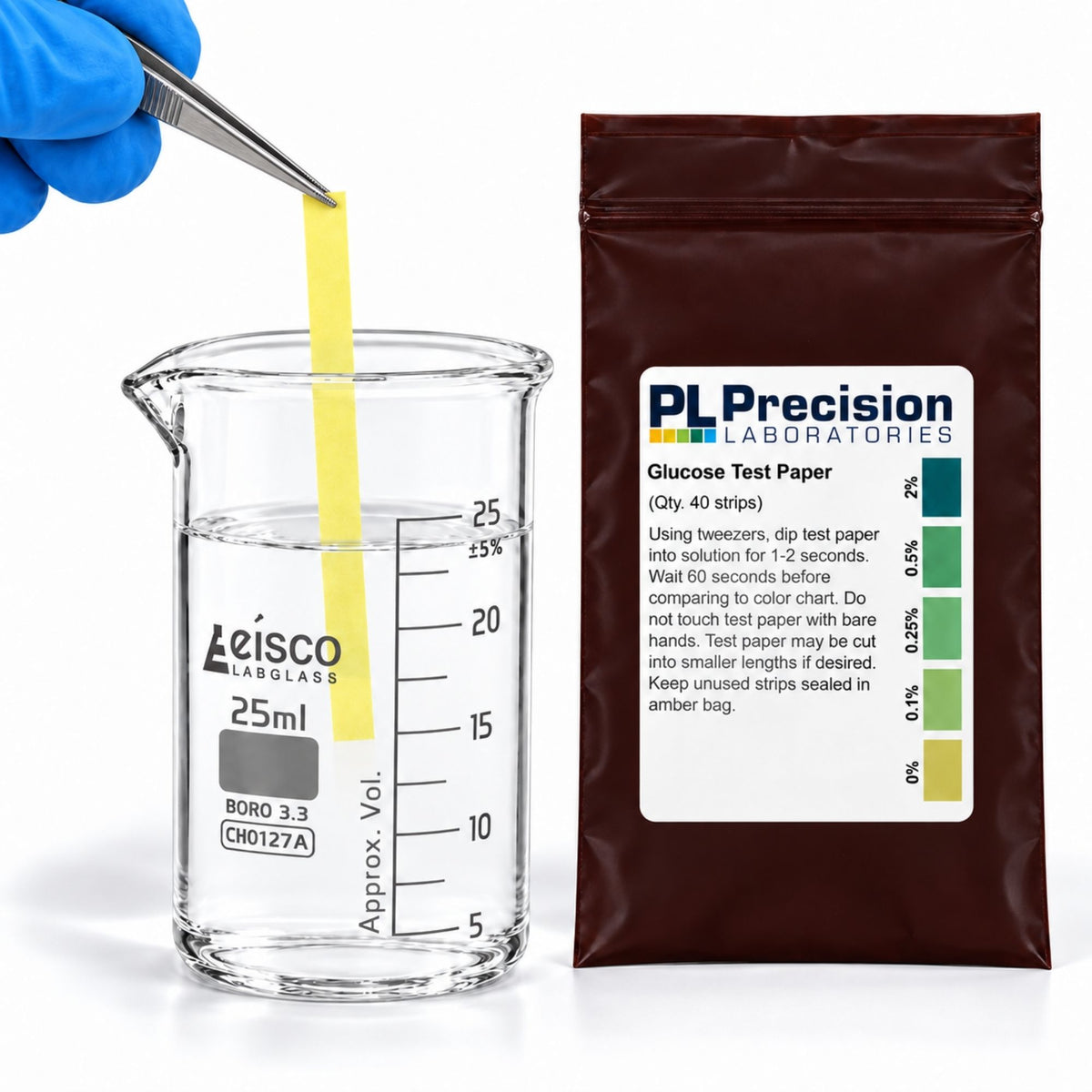Glucose Test Paper, 40-Sheet Pack