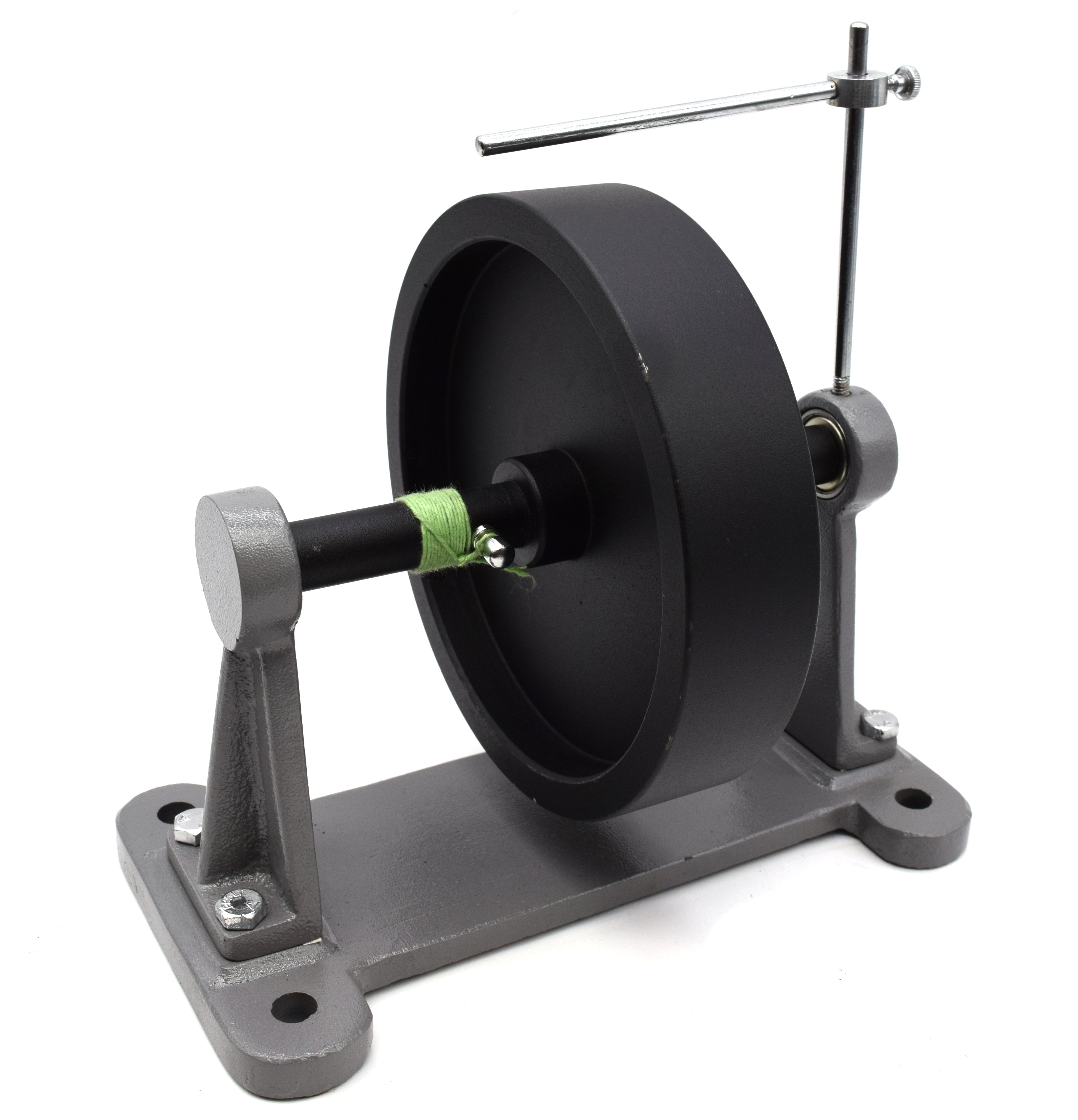 Metal Fly Wheel on Horizontal Shaft, 7.8" Diameter