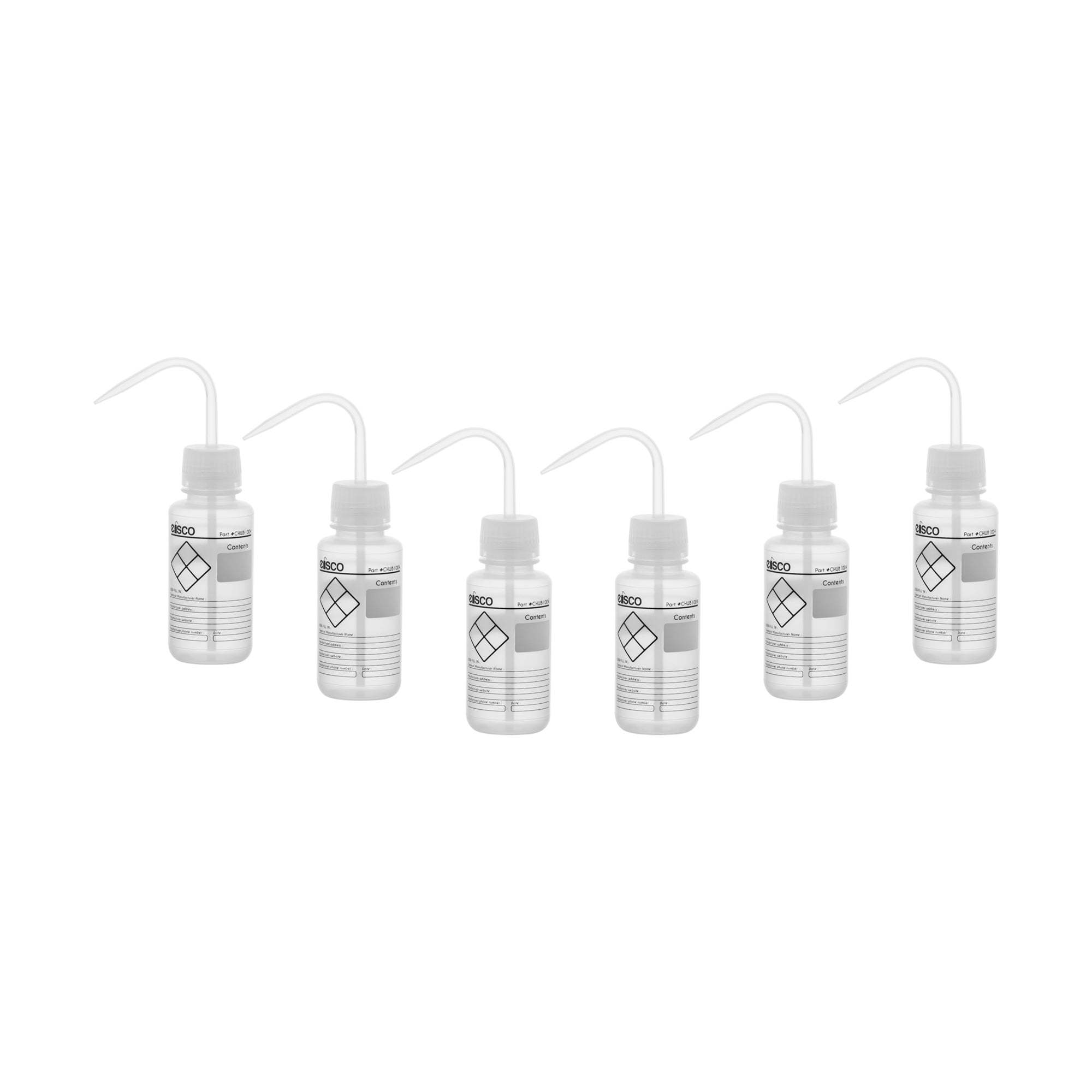LDPE Wash Bottle with Blank Write-On Labels, 250mL