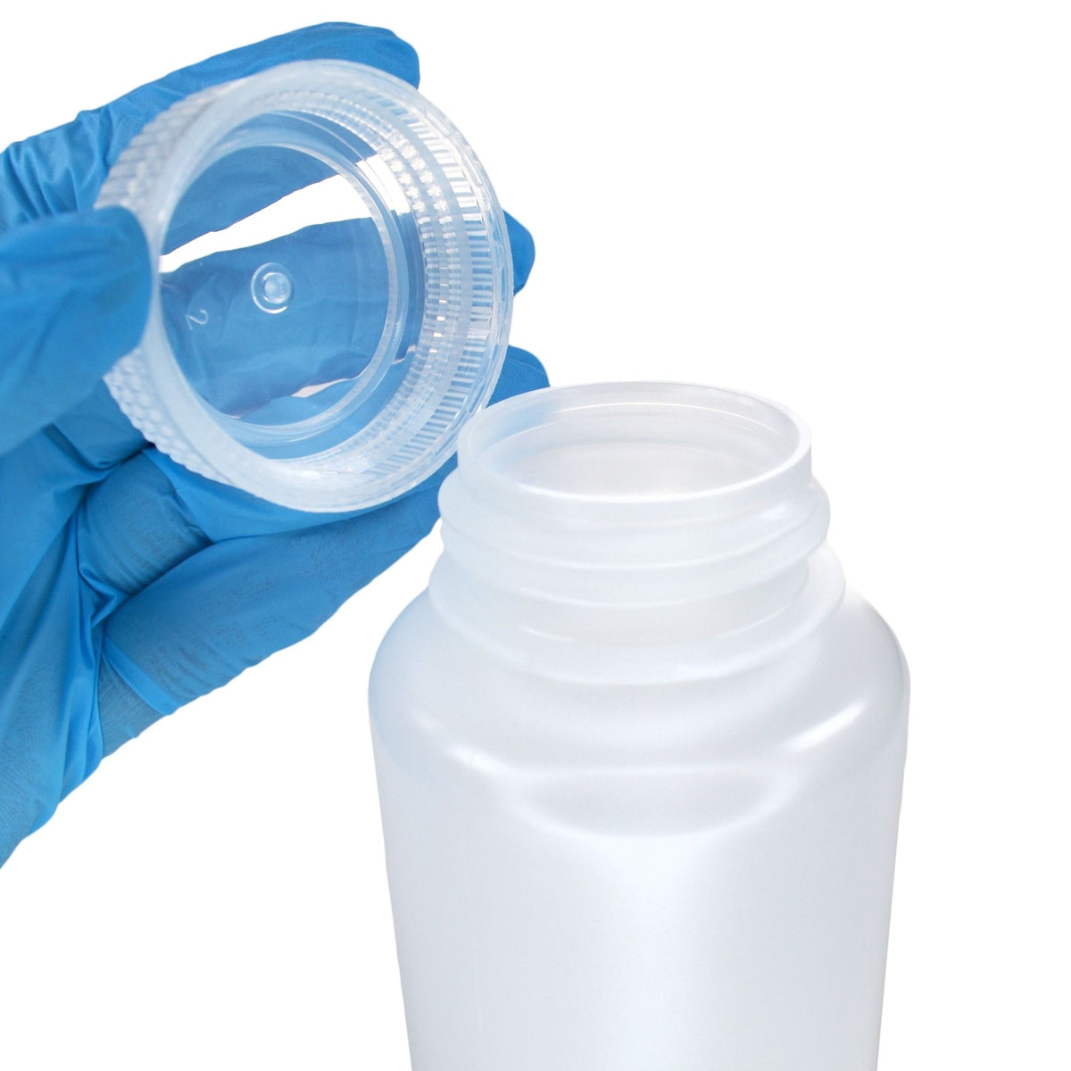 12-Pack Translucent Wide Mouth LDPE Reagent Bottles with PP Caps, 250mL, -100 to 80°C