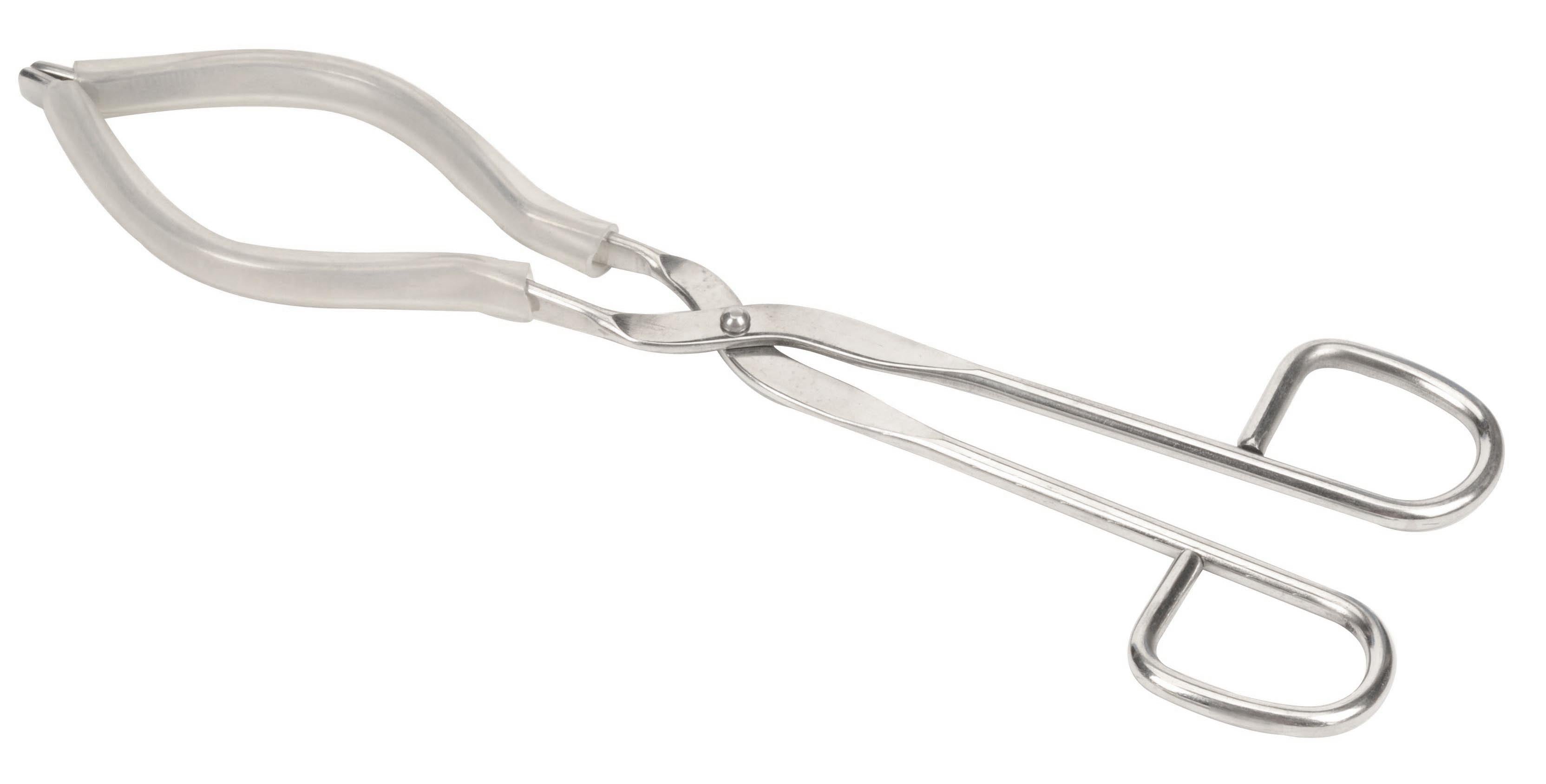12.5" Stainless Steel Beaker Tongs with Silicon-Covered Jaws