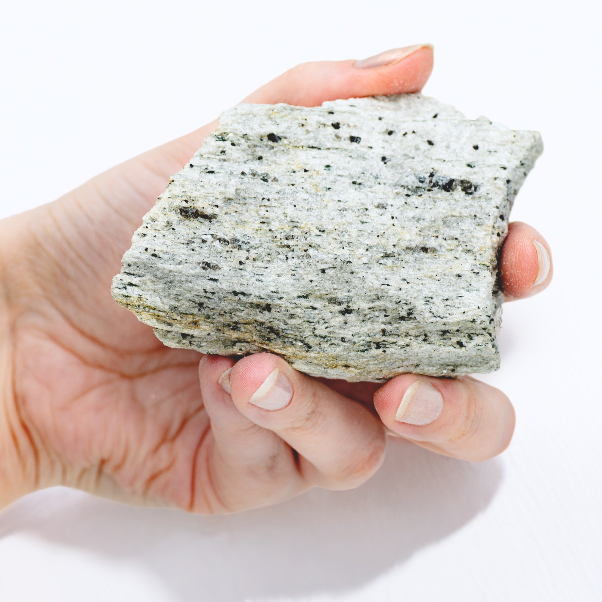 Raw Mica Schist Metamorphic Rock Hand Sample, Approx 3 inch