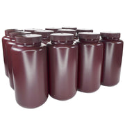 2L Wide Mouth Amber HDPE Reagent Bottle, Non-Sterile, 6-Pack