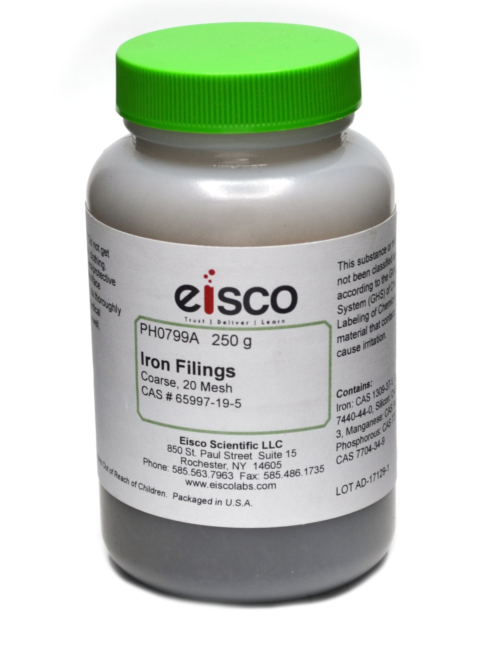 Coarse Iron Filings, 250g, 20 Mesh