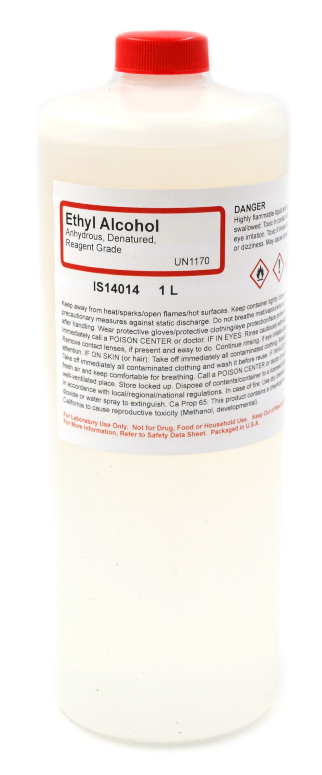 Anhydrous Denatured Ethyl Alcohol, 1L, Reagent Grade