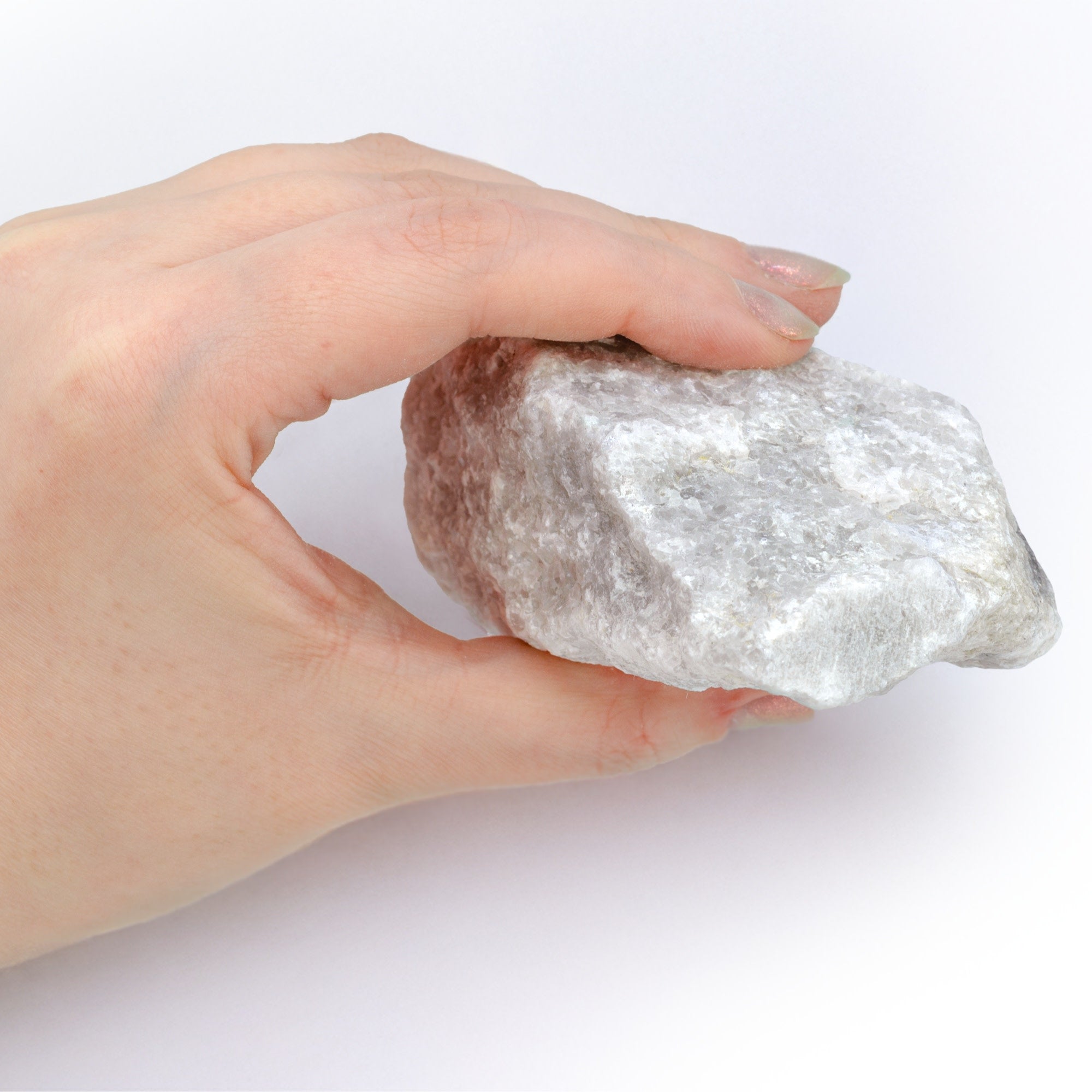 Raw Coarse Marble Metamorphic Rock Hand Sample, Approx 3 inch