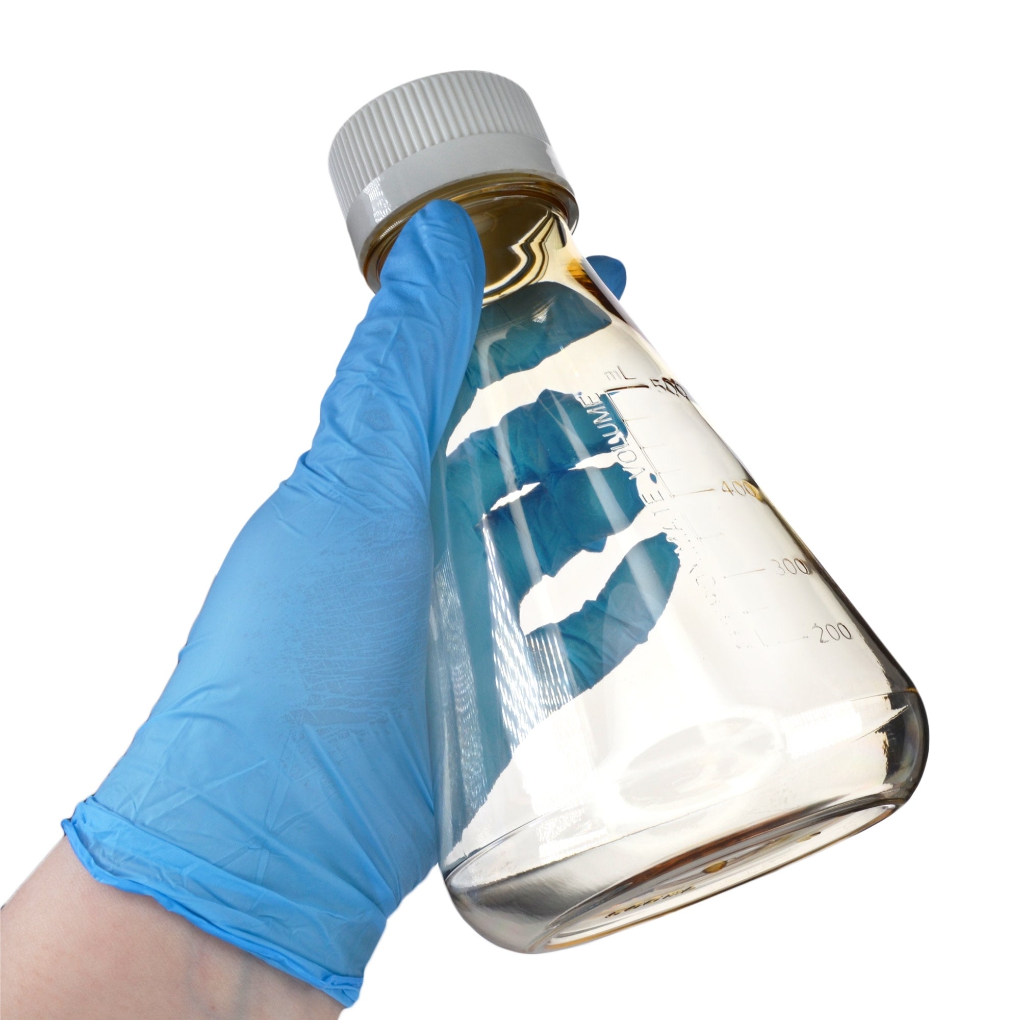 Sterile Vented Flat-Bottom Polycarbonate Erlenmeyer Flask, USP Class VI, 500mL