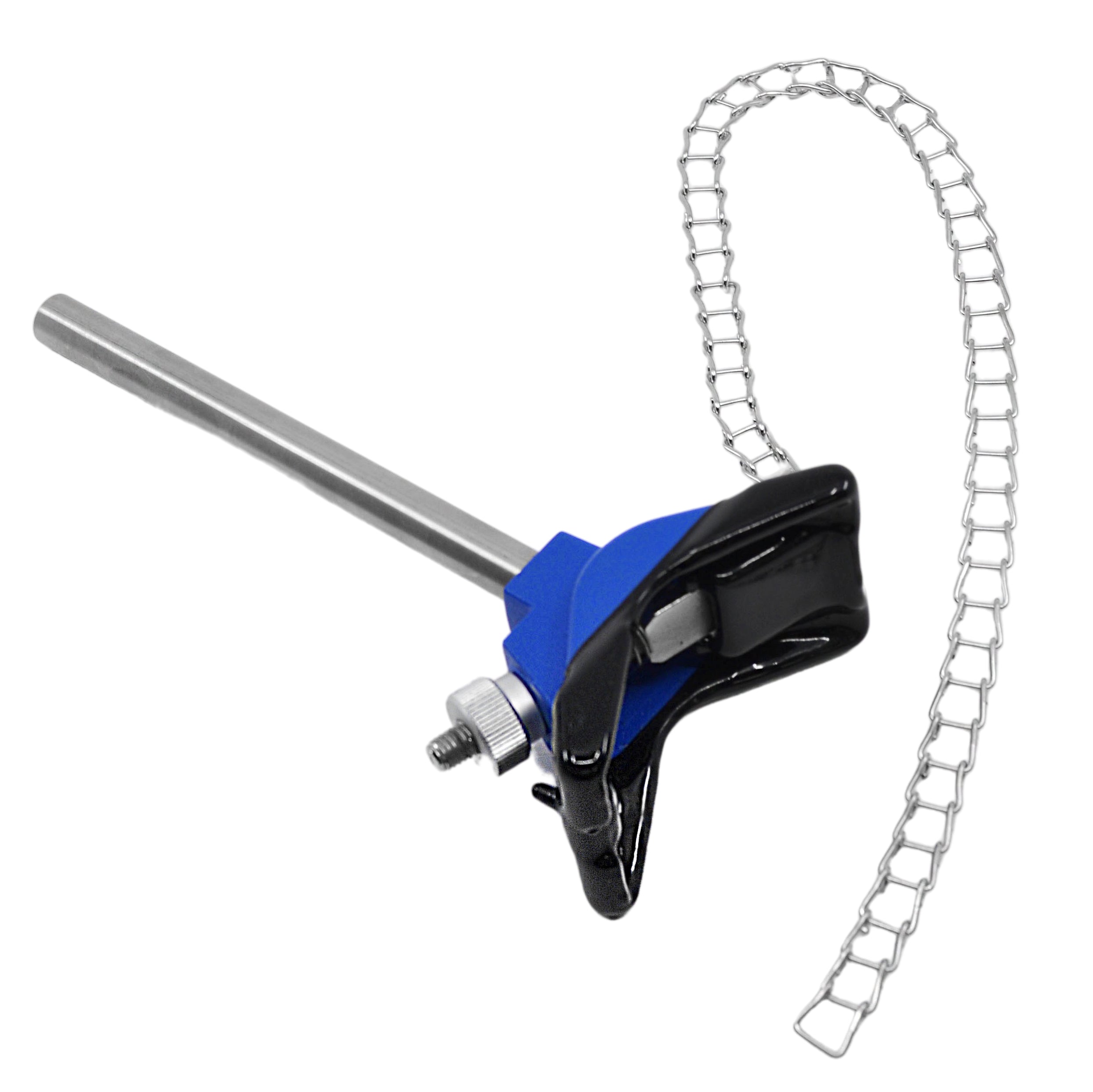 Lab Clamp with Vinyl-Coated Chain and Stainless Steel Rod, 8"