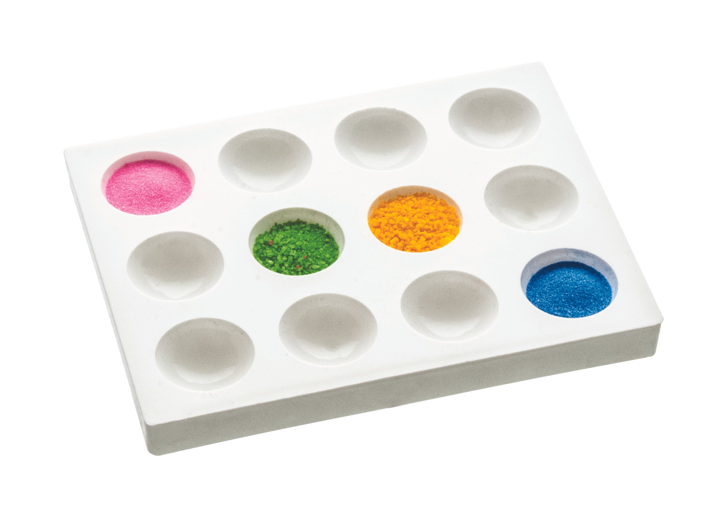 12-Well Polyethylene Spot Plate, 4.6 x 3.5 x 0.4 inch