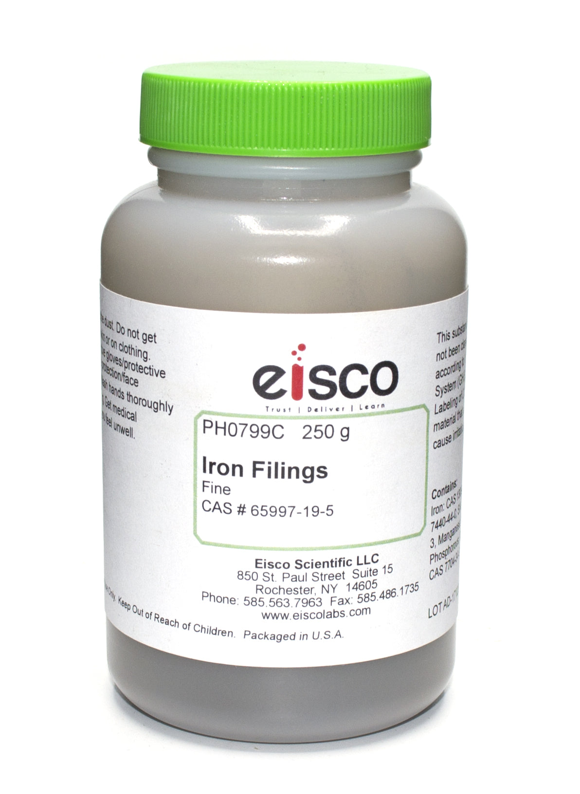 Fine Iron Filings, 250g, 40-60 Mesh