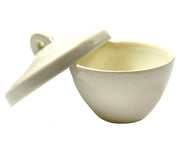 Squat Porcelain Crucible with Lid, 100mL